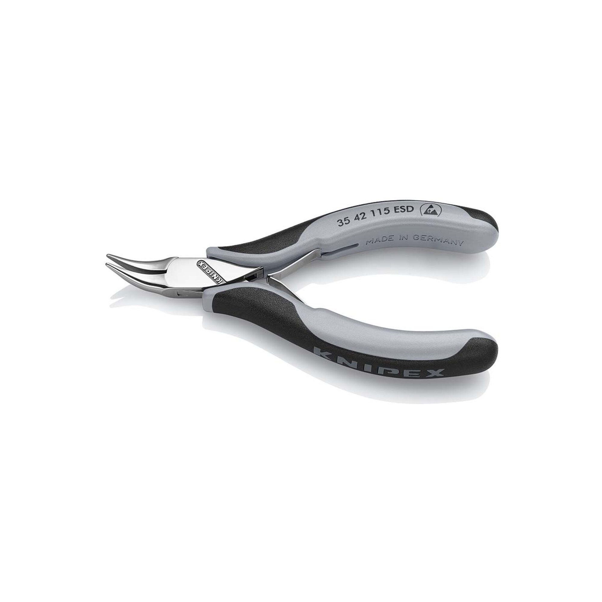 Knipex Kombizange KNIPEX 35 42 115 ESD Elektronik-Greifzange ESD mit durchgestecktem Gel