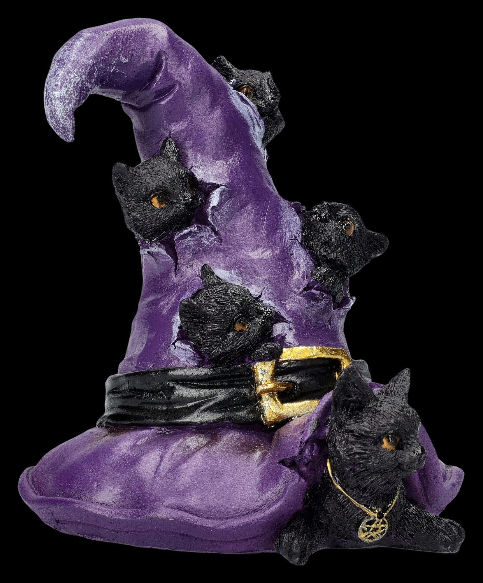 Figuren Shop GmbH Fantasy-Figur Katzenfiguren aus Zauberhut - Magical Mischief - Baby Katzen Fantasy