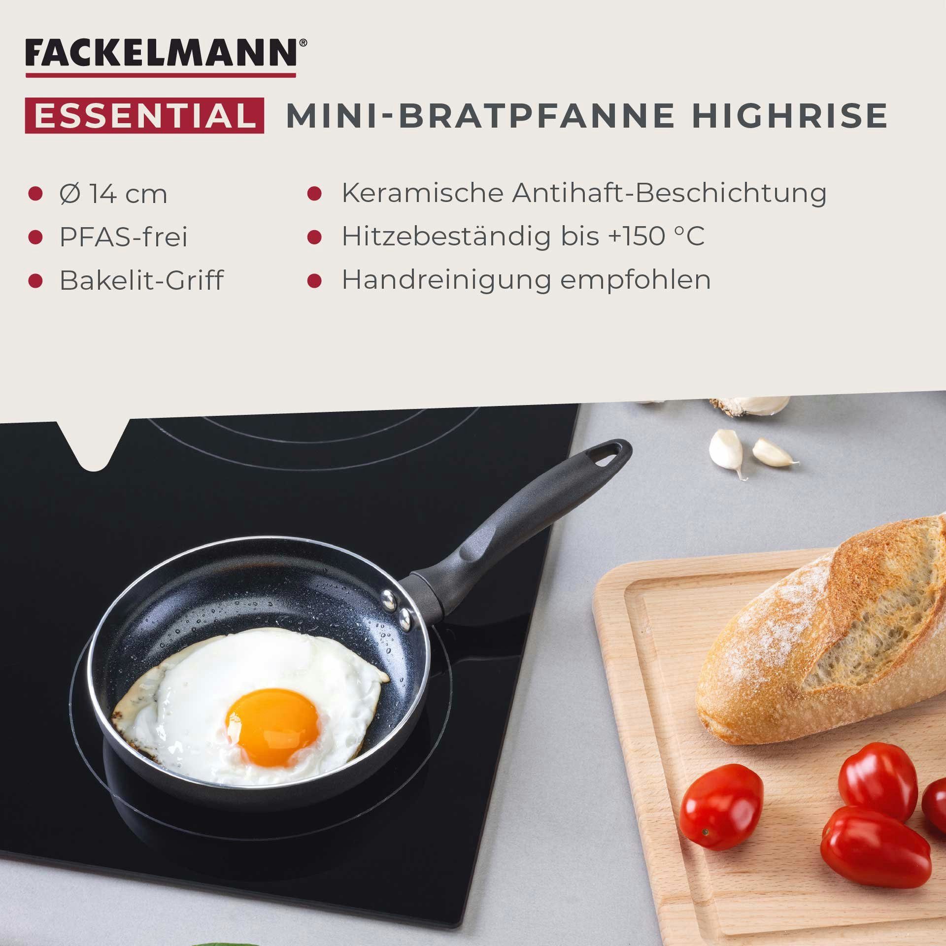 FACKELMANN Bratpfanne Mini, Spiegeleier-Pfanne, Butter-Schmelzpfanne