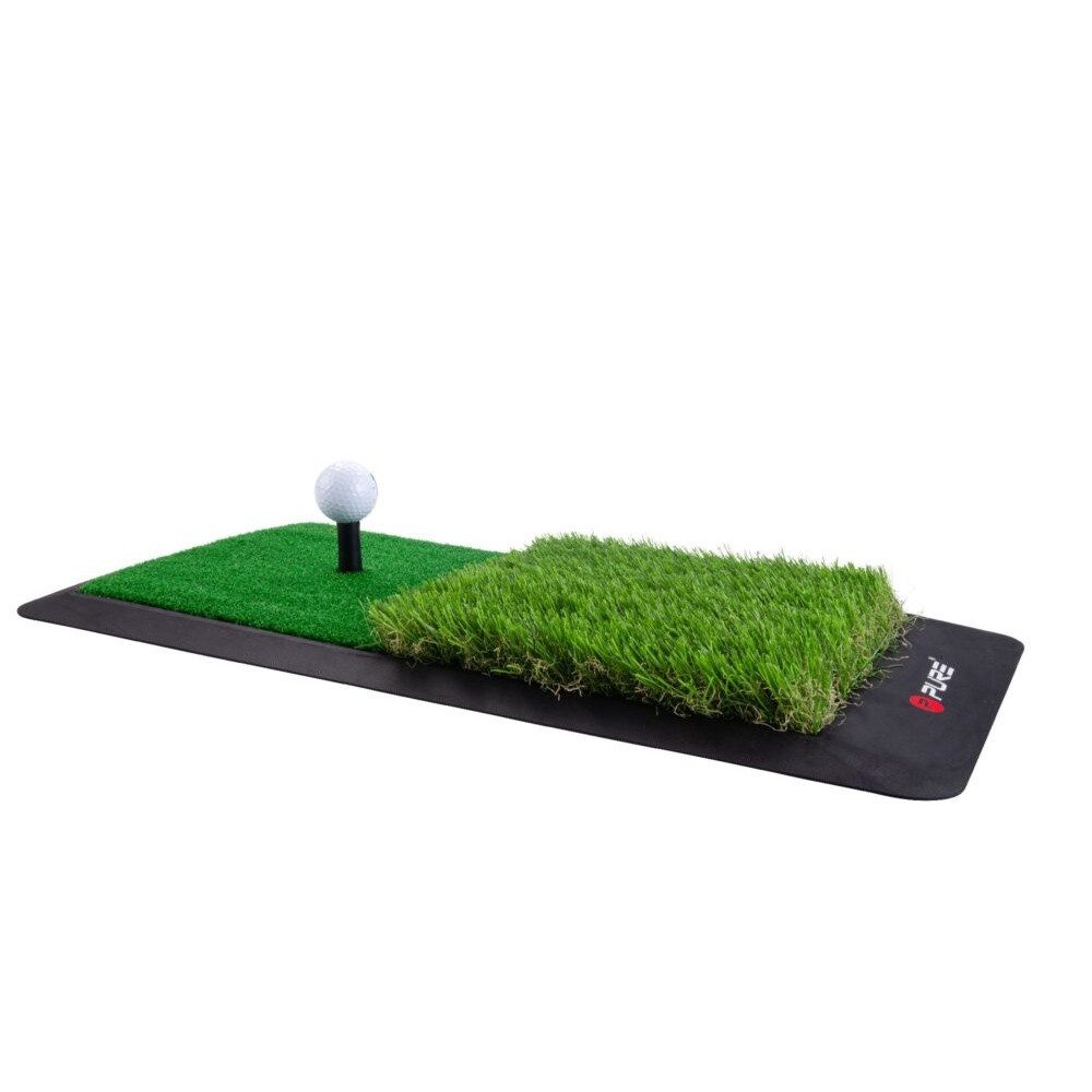 Pure 2 Improve Golf-Abschlagmatte Golf-Schlagmatte Dual Turf (mit 2 Tees) grün 60x31cm