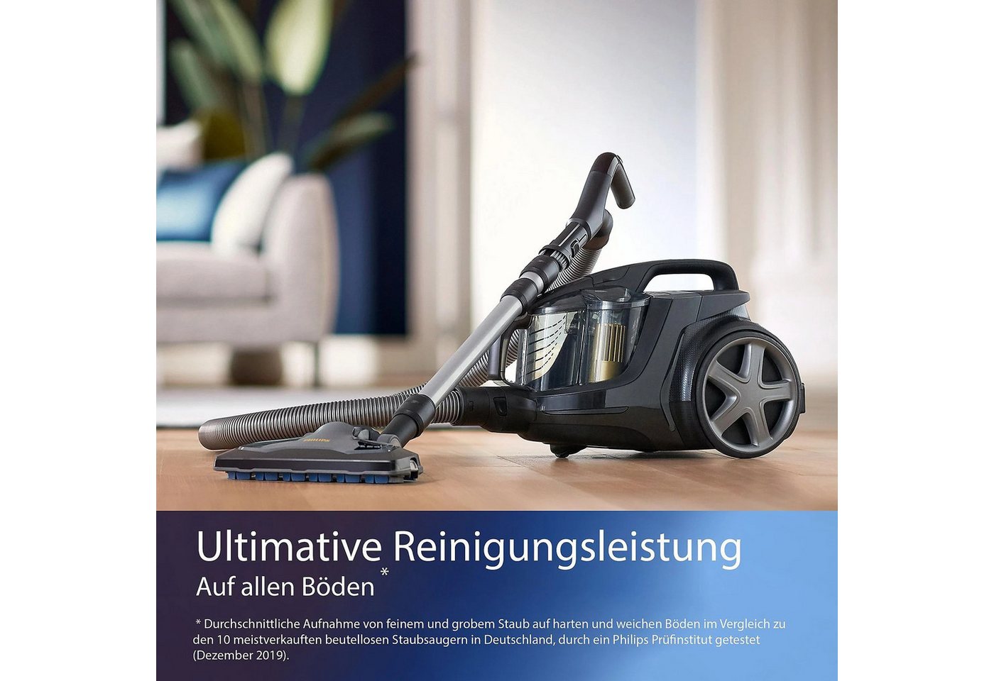 Philips Bodenstaubsauger 9000 Series PowerCyclone XB9154/09 Hochleistung, 900 W, beutellos