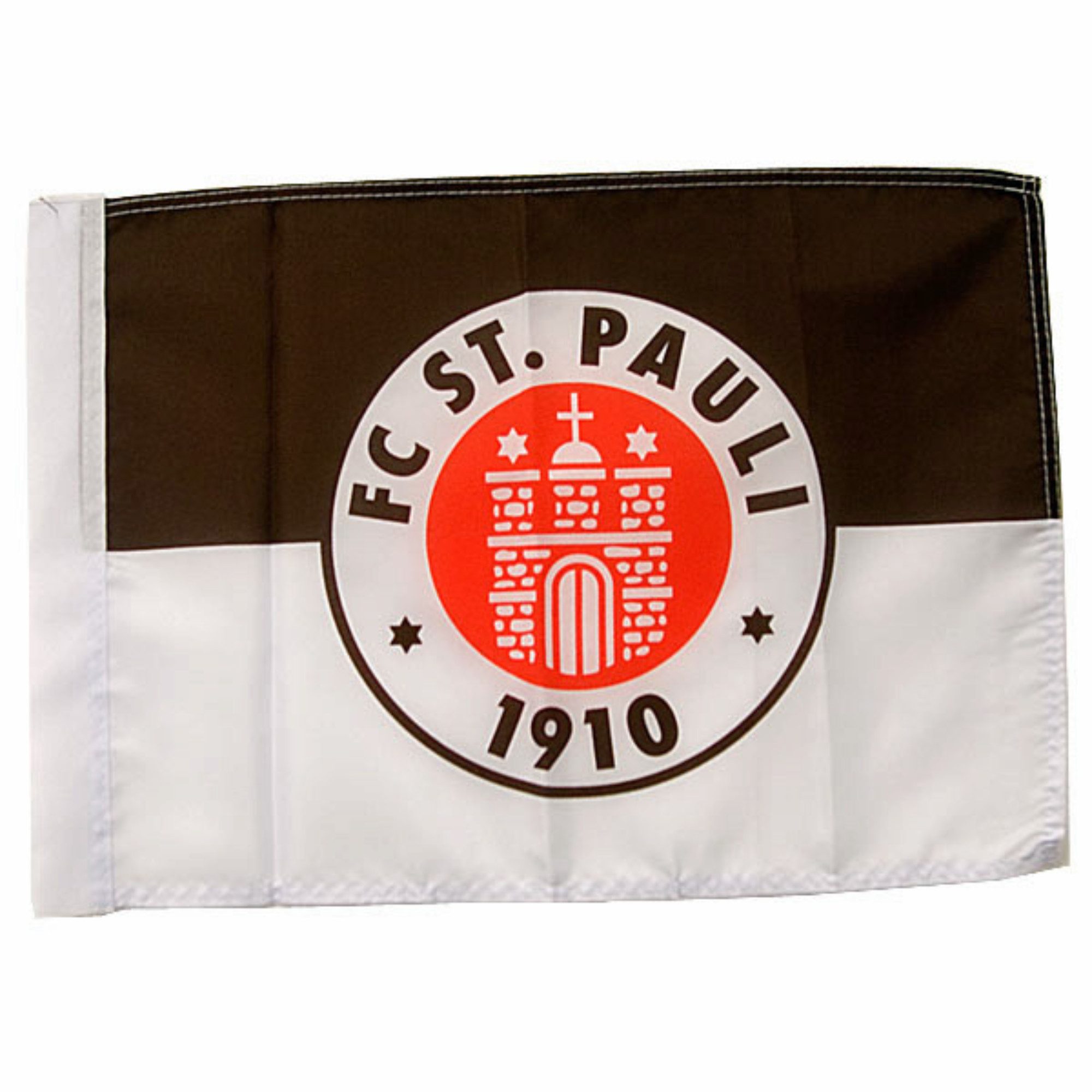 FC St. Pauli Fahne FC St. Pauli - Fahne Logo 100x150 cm - braun/weiss
