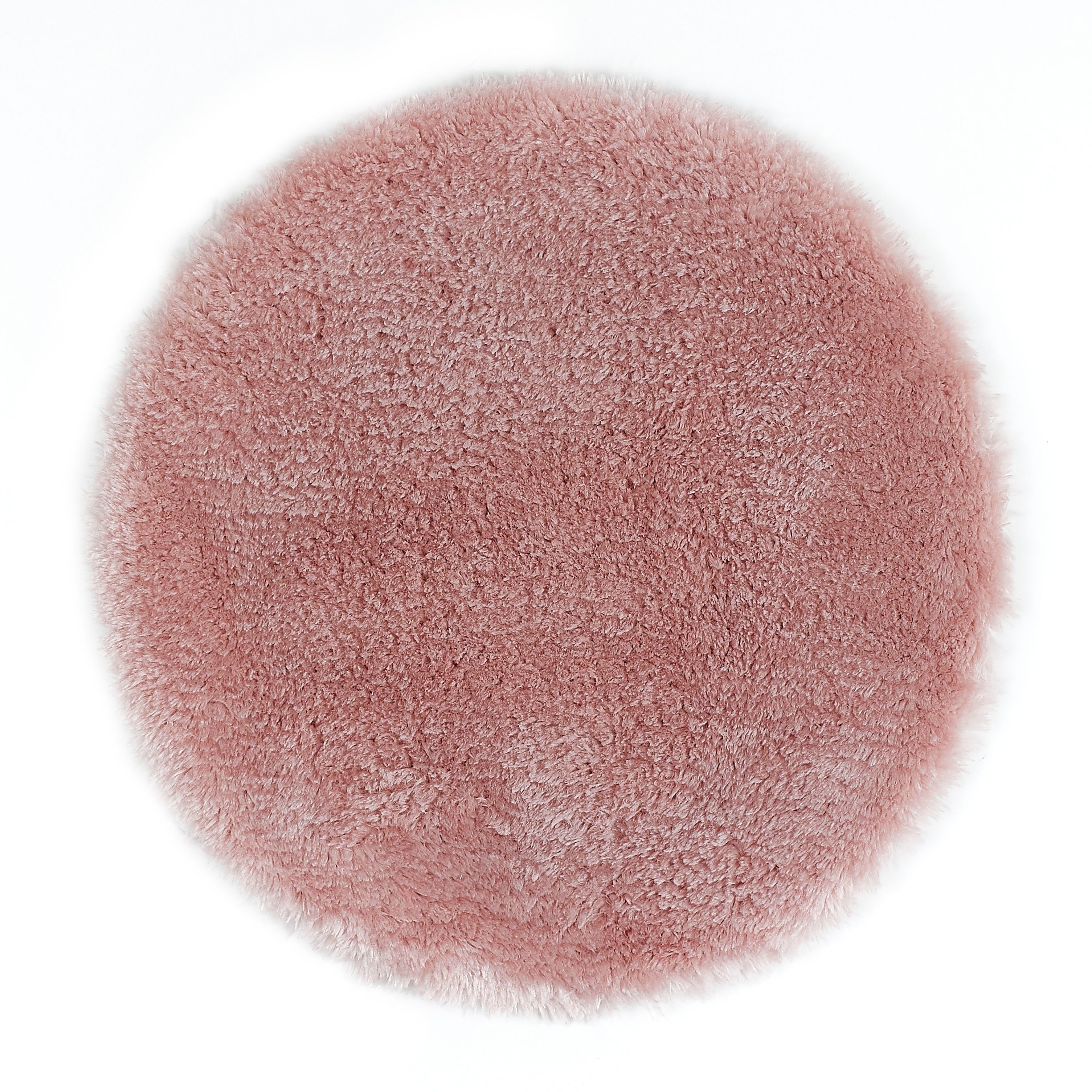 4er rosa Set als rund, Sitzkissen cm, Lamm-Fellimitat, auch Ø Kunstfell, 40 Andiamo Sitzauflage
