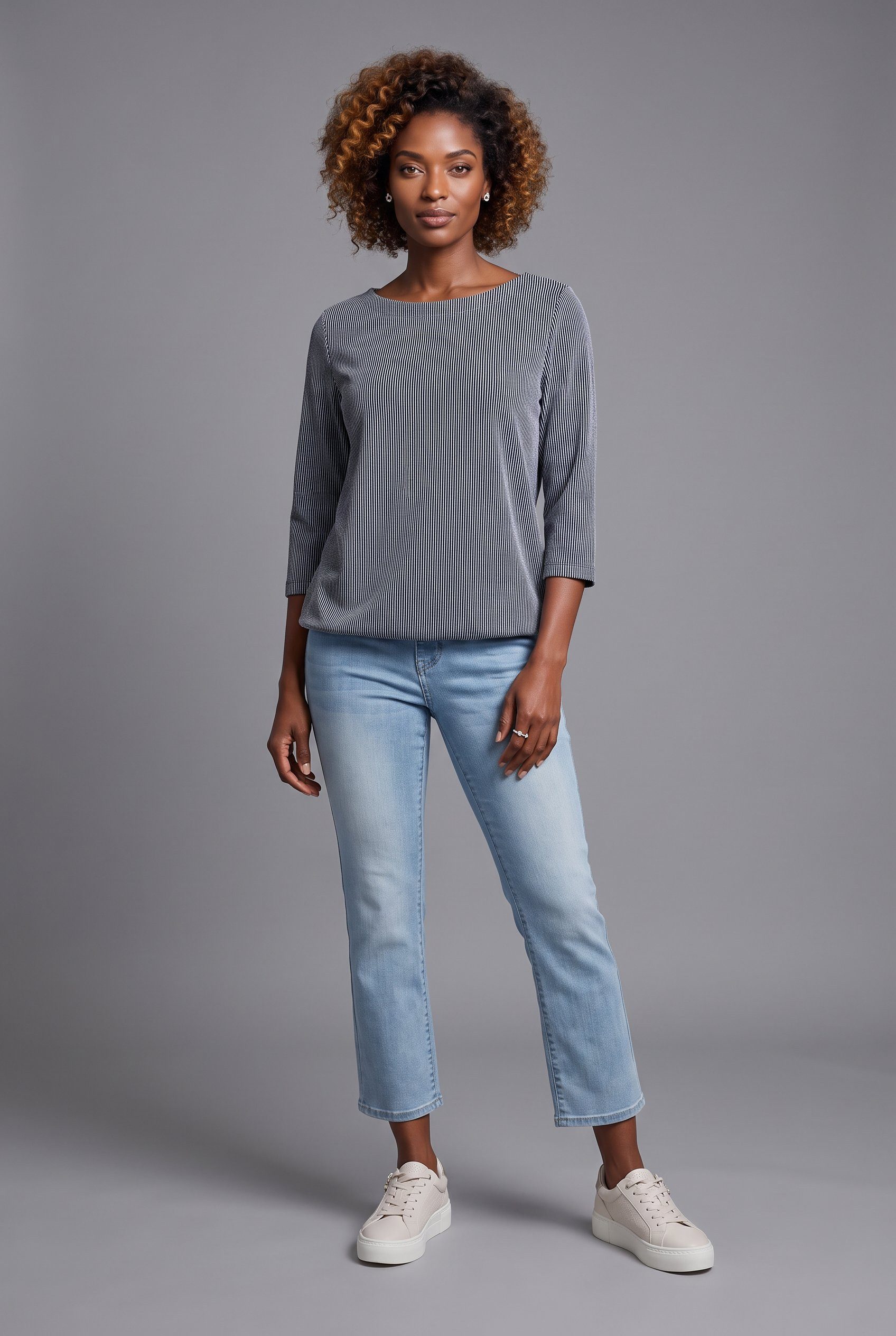 Aniston SELECTED Straight-Jeans in verkürzter cropped Länge – Bild 4 von 5