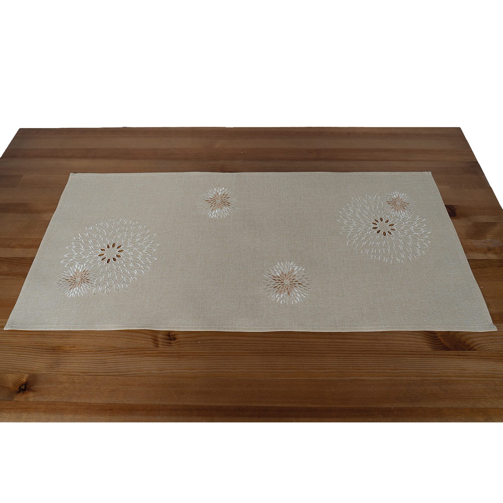 heimtexland Tischdecke Deko Tischwäsche Kissen Serie Pusteblume bestickt (T günstig online kaufen