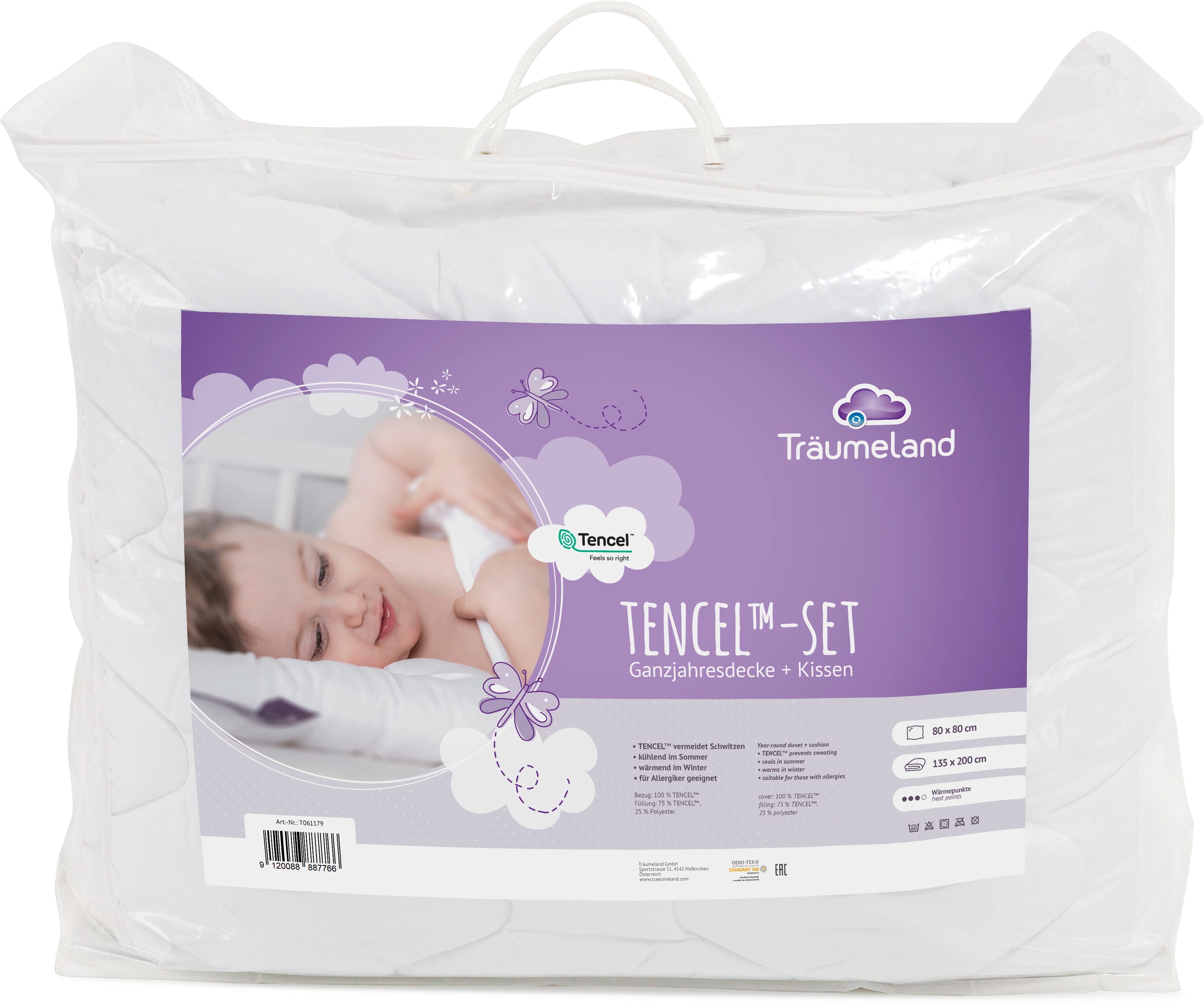 Träumeland Kinderbettdecke + Kopfkissen TENCELTM günstig online kaufen