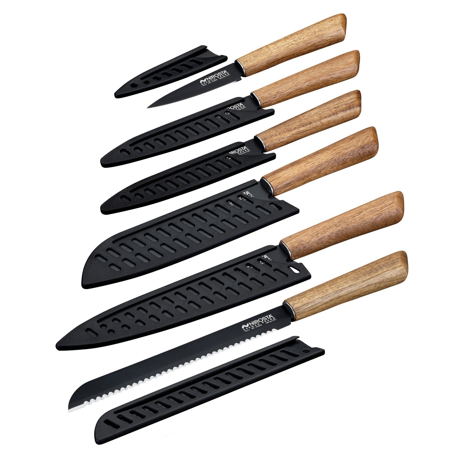 Nirosta Ножи-Set Küchenmesser, Овощные ножи, Santokumesser, Ножи для хлеба, Поварские ножи