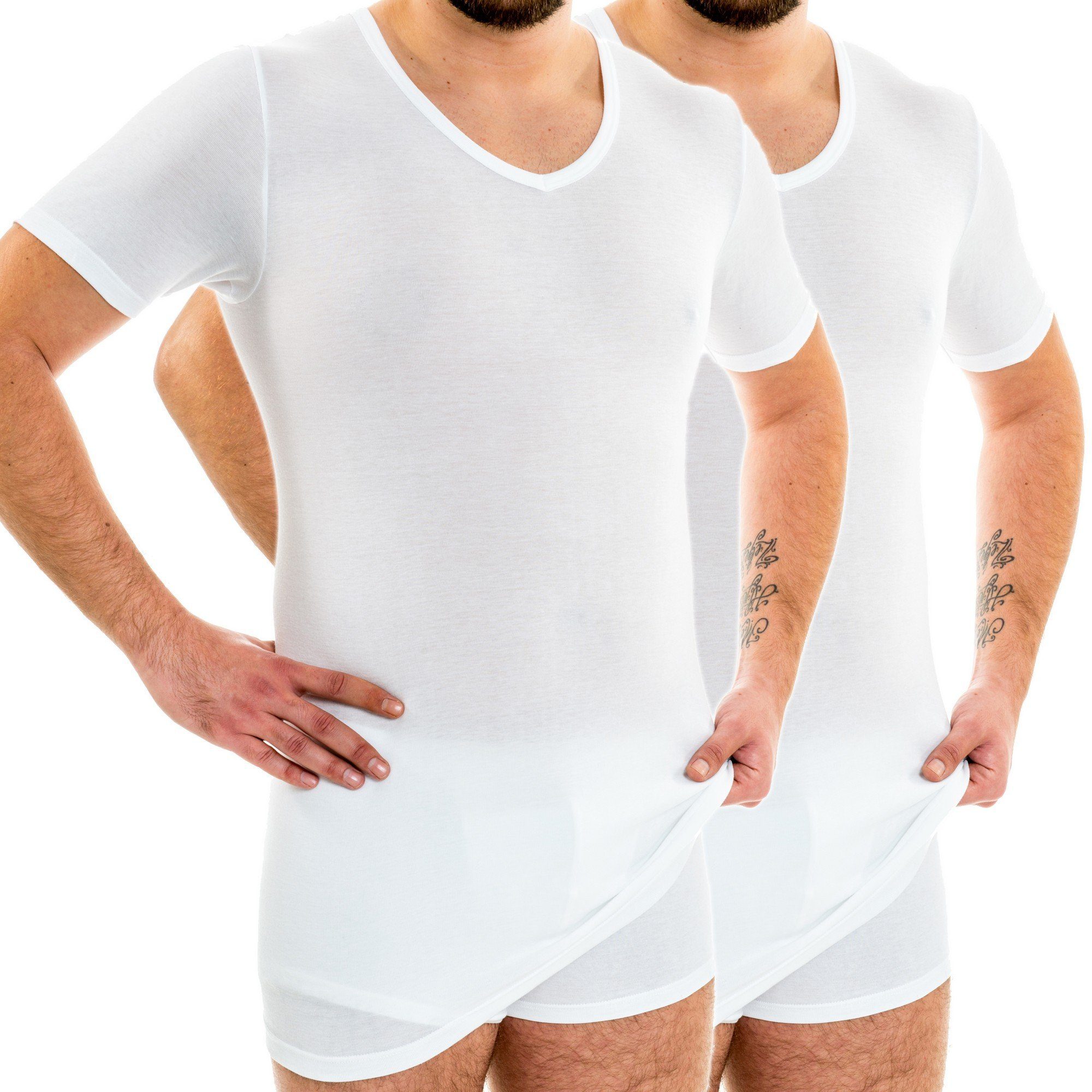 HERMKO Unterziehshirt 164887 2er Pack Extralanges günstig online kaufen