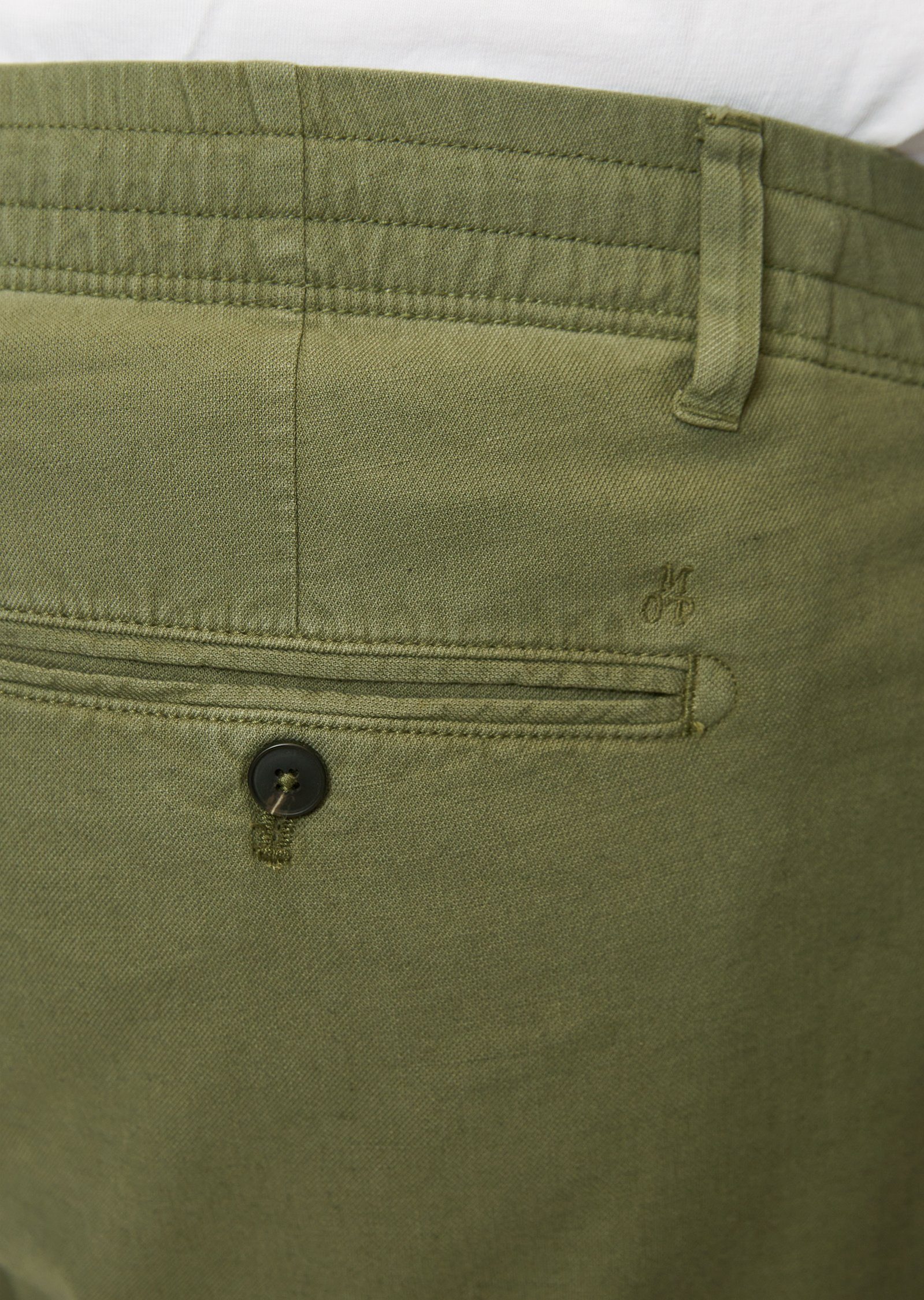 aus Marc Bio-Baumwolle Leinen und O'Polo grün Shorts