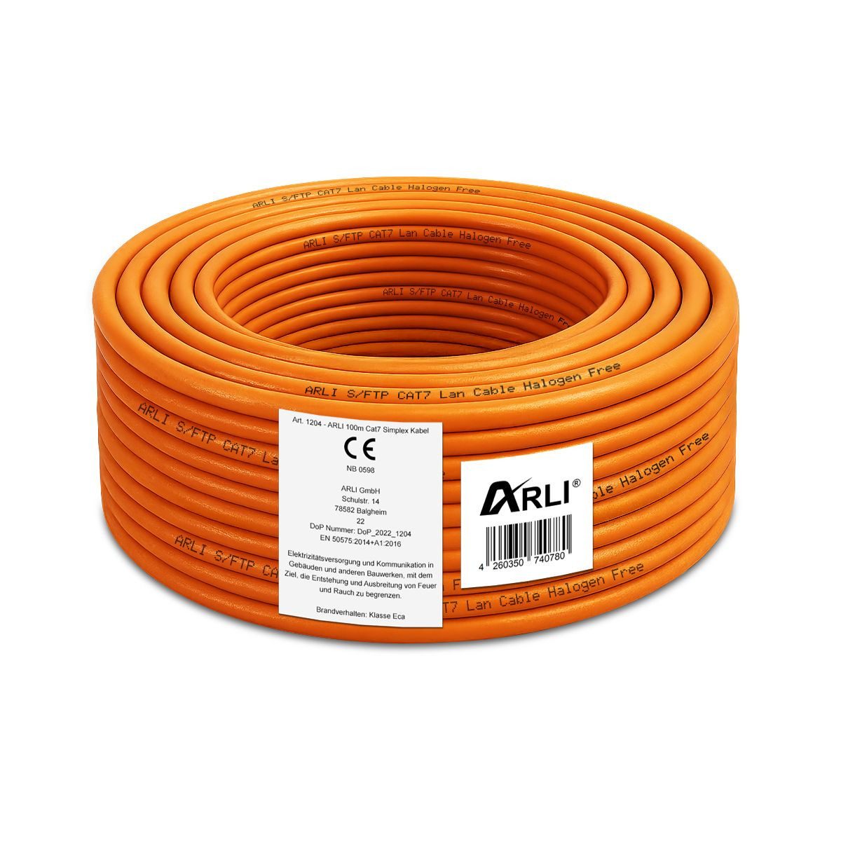 ARLI Cat7 Verlegekabel Netzwerkkabel Simplex Kabel Computer-Kabel, (10000 cm), ARLI Cat7 Verlegekabel 100 m S/FTP PIMF