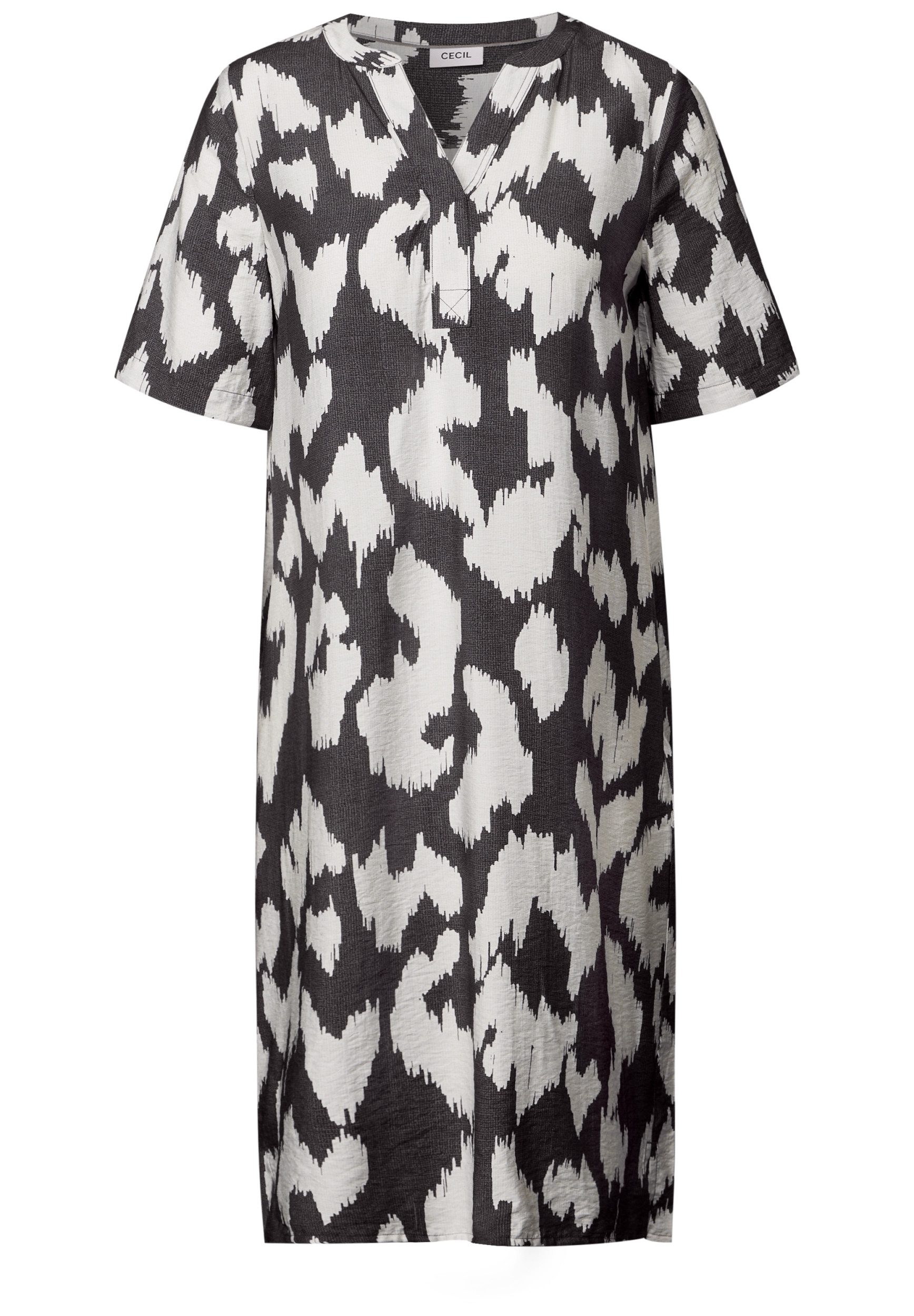 CECIL Blusenkleid Printed Split Neck Dress günstig online kaufen