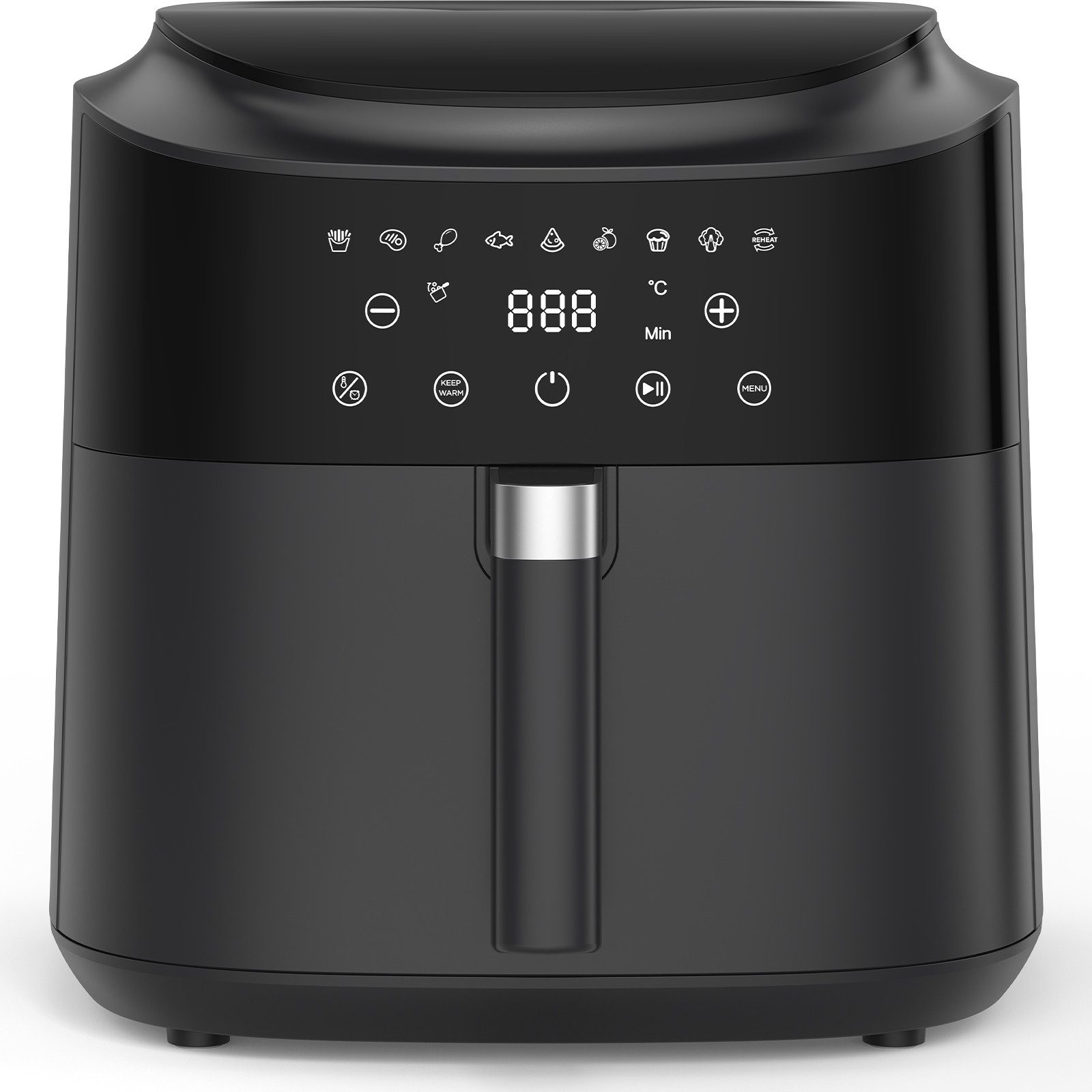 AIMAX Heißluftfritteuse 9 Liter, XL Airfryer mit Sichtfenster, Touchscreen, 360° Heißluft-Technologie, 2350 W, LED-Anzeige, Air Fryer mit 9 Programmen, Ohne Öl