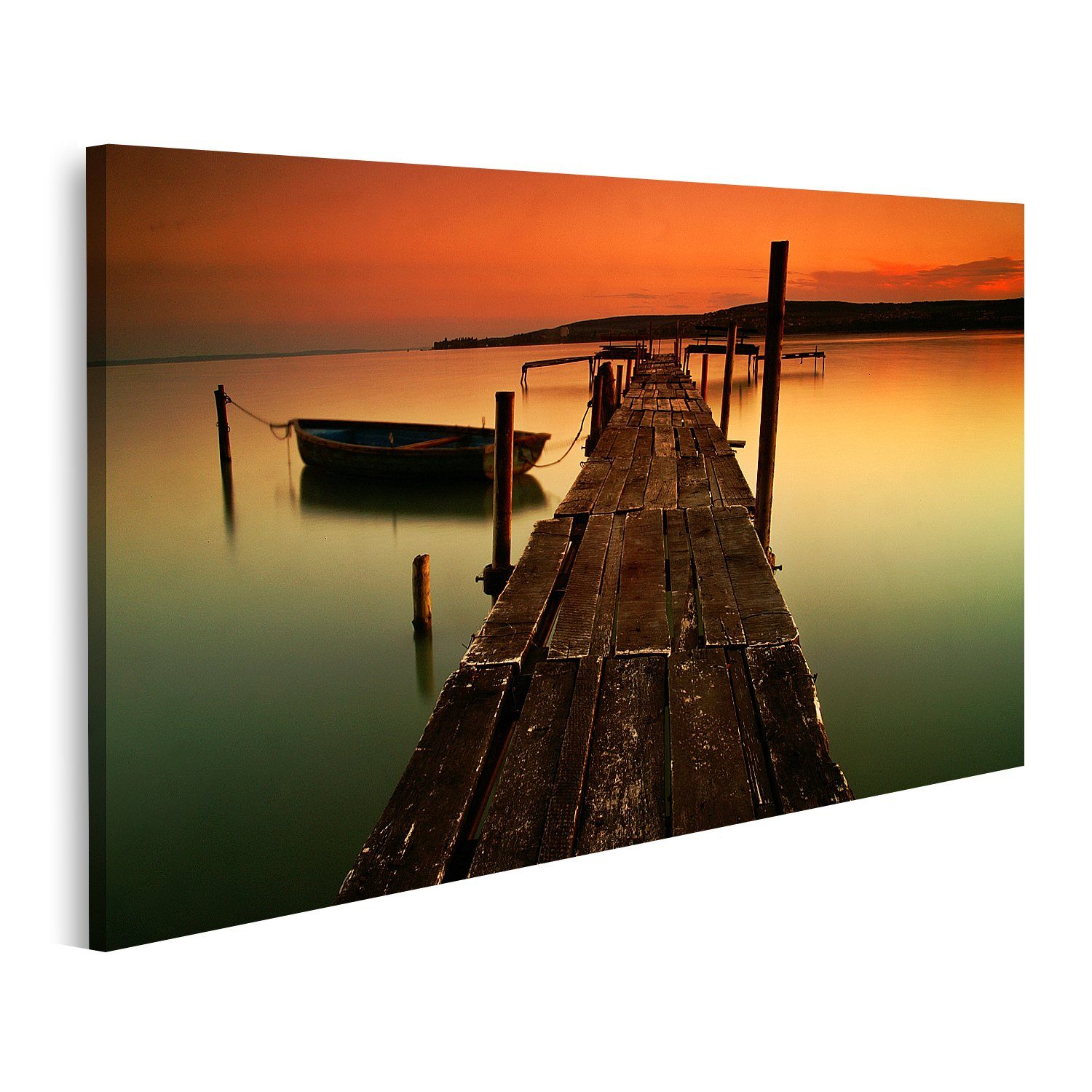 Leinwandbild Bild auf Leinwand Balaton See Wandbild Poster Kunstdruck Bilder