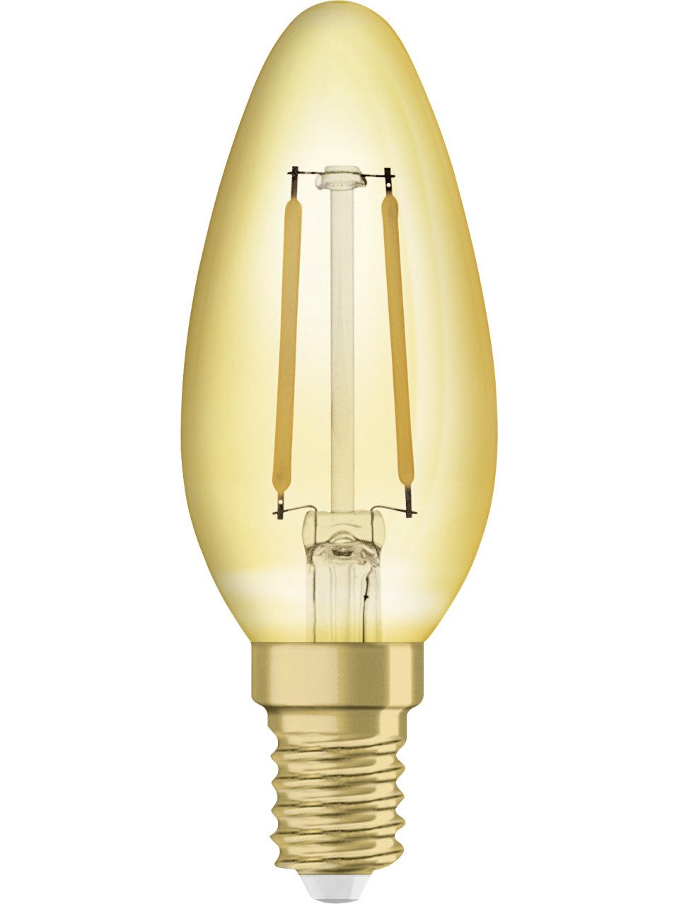 Osram LED-Leuchtmittel Osram LED Kerzenlampe E14 1,5 W warmweiß amber, Nicht dimmbar nicht Smart Home-fähig