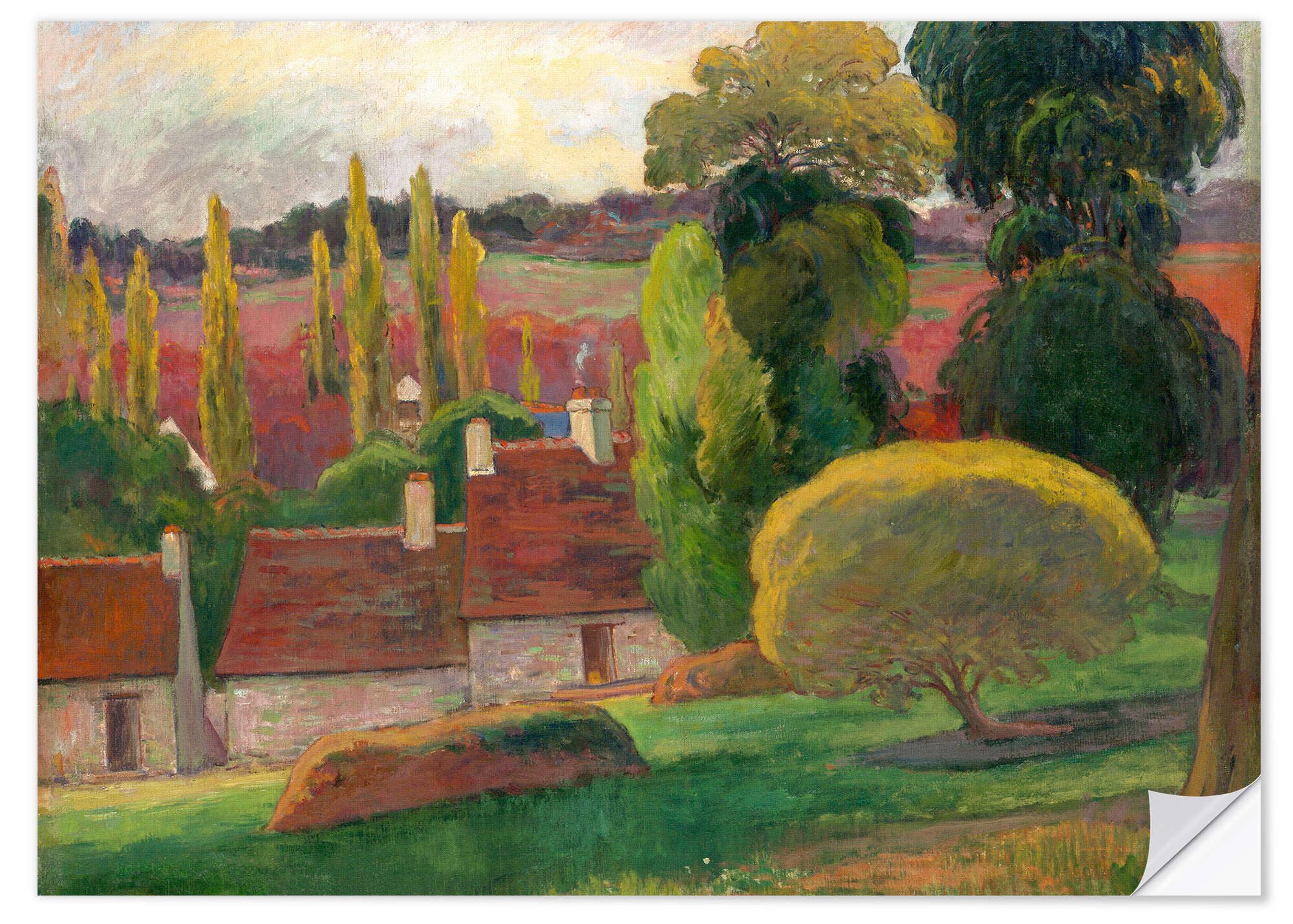 Posterlounge Wandfolie Paul Gauguin, David Mühle in Pont Aven, Malerei