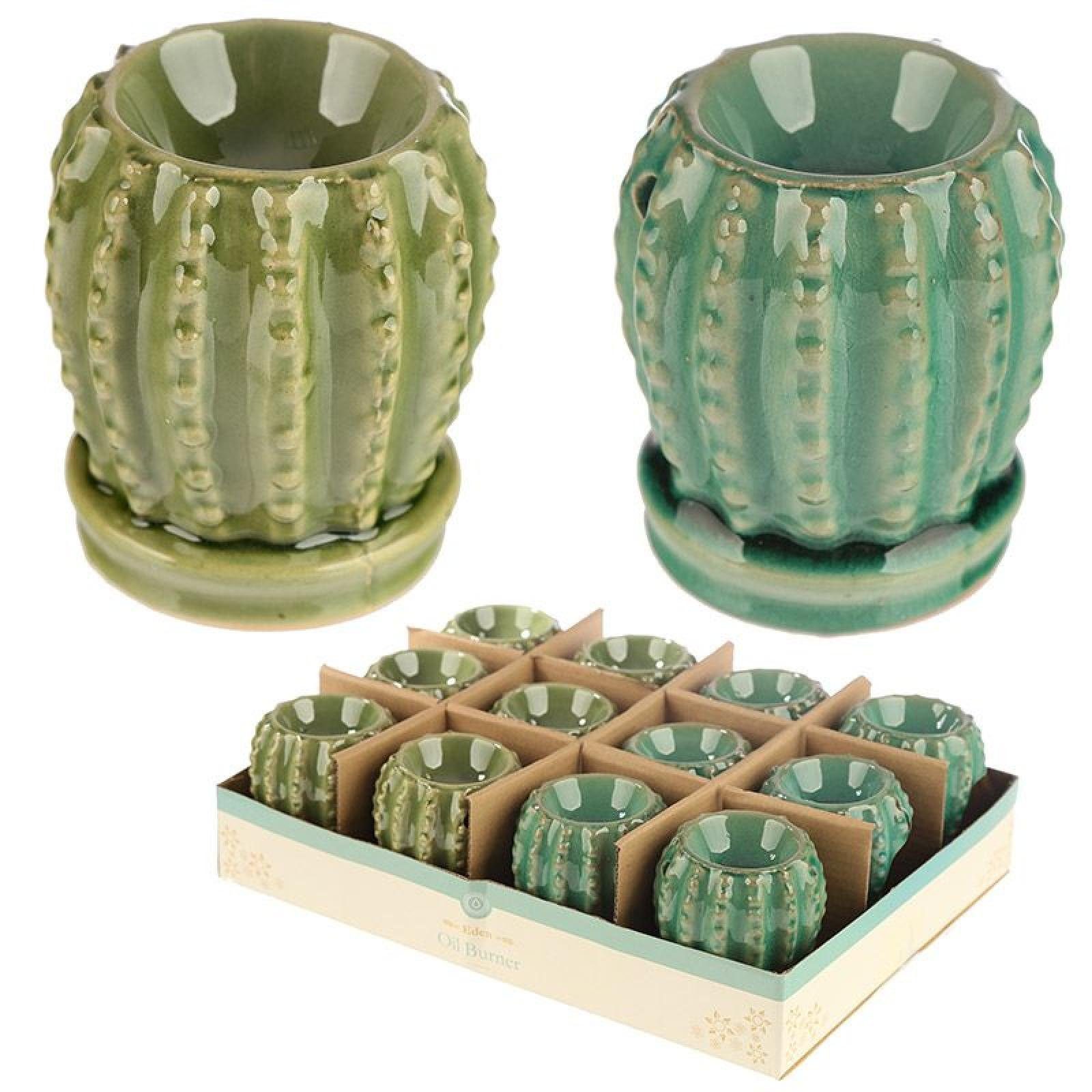 Puckator Duftlampe Keramik (pro Duftlampe aus Kaktus Mini Stück) Eden