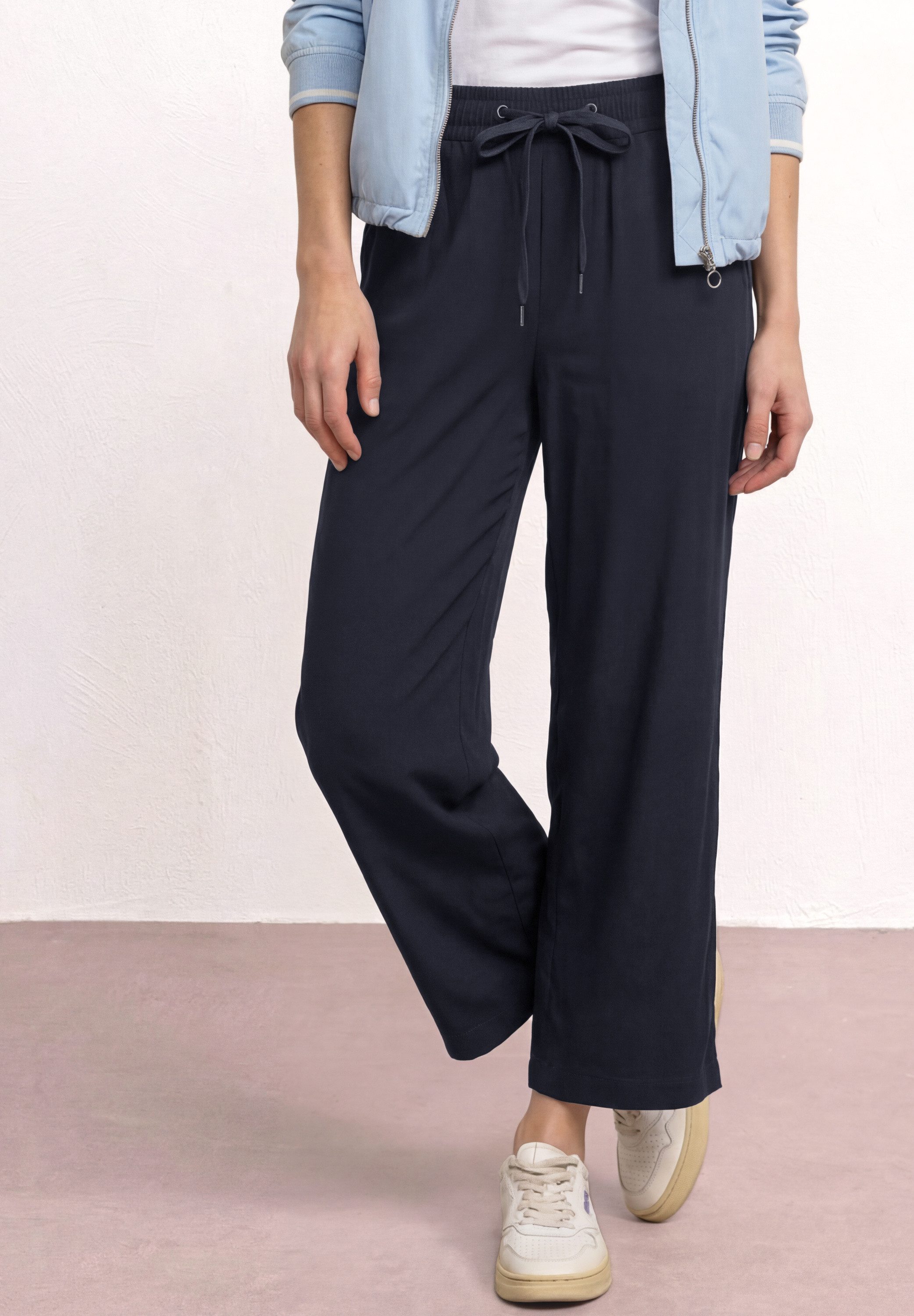 STREET ONE Stoffhose Style Emee 3/4-Sommerhose mit elastischem Bund und Tunnelzug