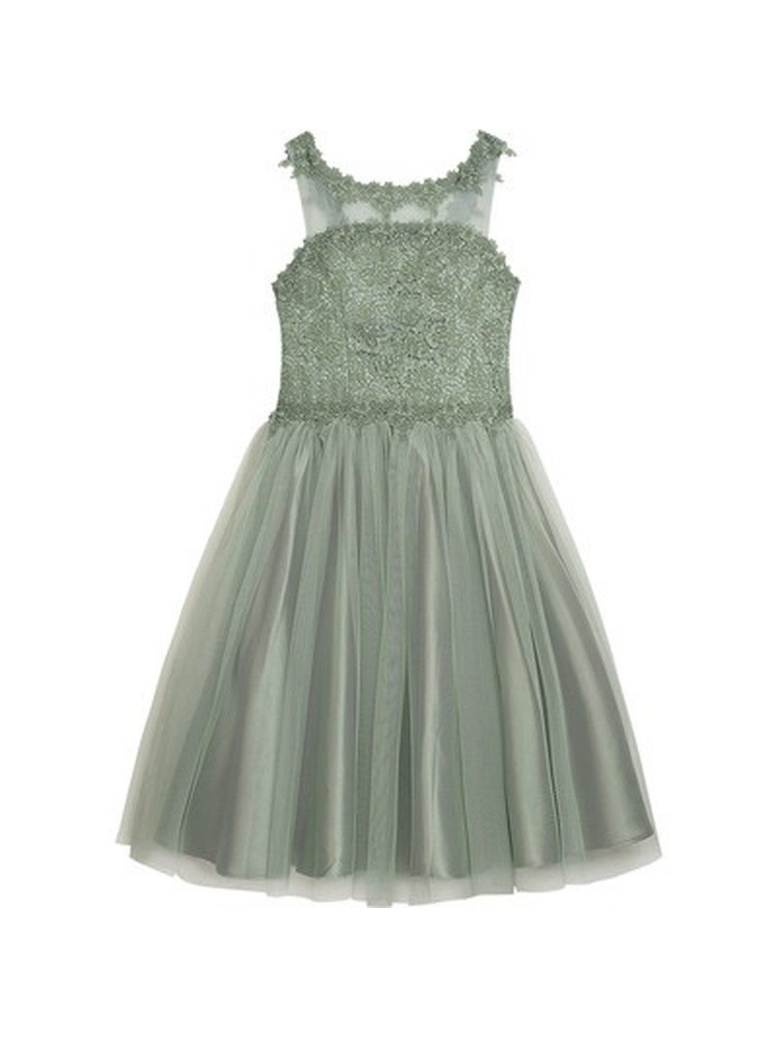 DANAMADE Abendkleid DROSANA (1-tlg) Festliches Mädchenkleid mit hochwertiger Spitze und Pailletten