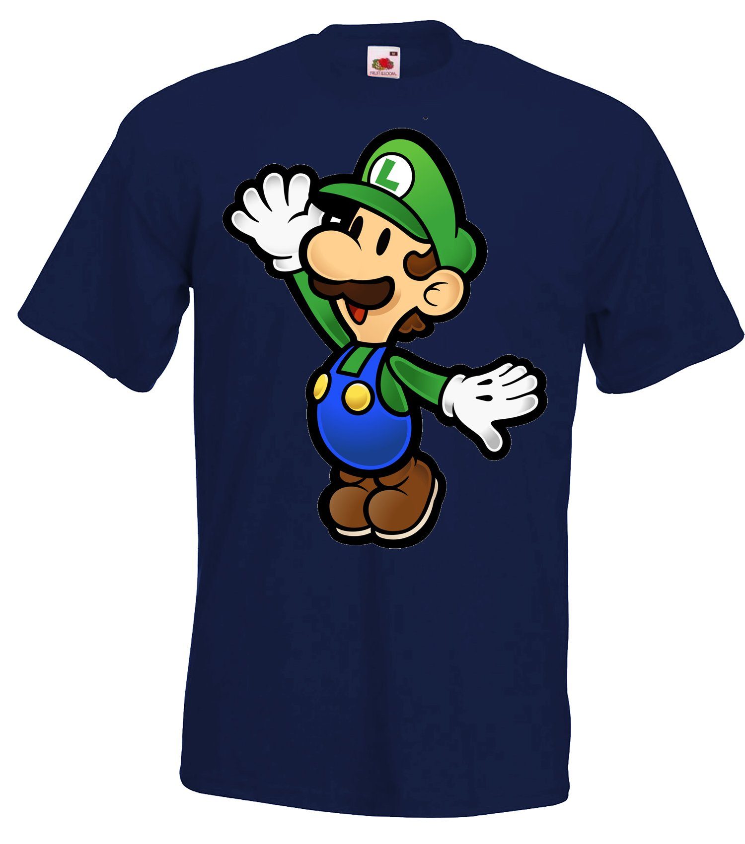 Youth Designz T-Shirt Luigi Herren T-Shirt mit trendigem Frontprint Navyblau