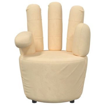 vidaXL Sessel Stuhl in Handform Creme Samt (1-St)