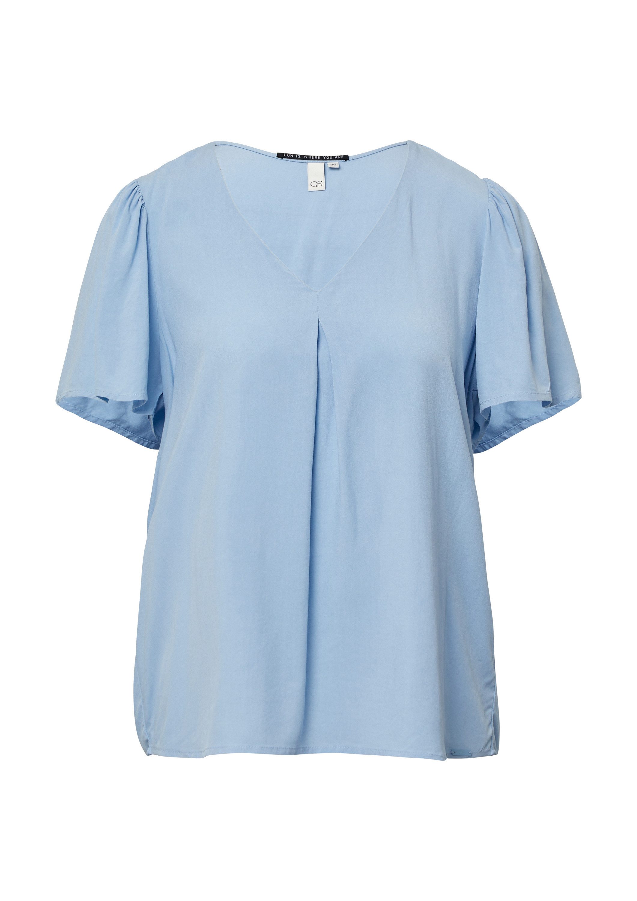 QS Kurzarmbluse Bluse Feminine Kurzarmbluse aus günstig online kaufen