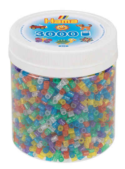 Dan Import Bügelperlen Bügelperlen 20954 HAMA Dose 3.000 Perlen Glitter Mix