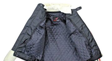 Alpha Speeds Motorradjacke Herren Leder Jacke Biker Freizeit Highway Jacke Weiß (Trennbare Innenjacke + Kapuze) aus weichem Lammleder, mit herausnehmbare Protektoren