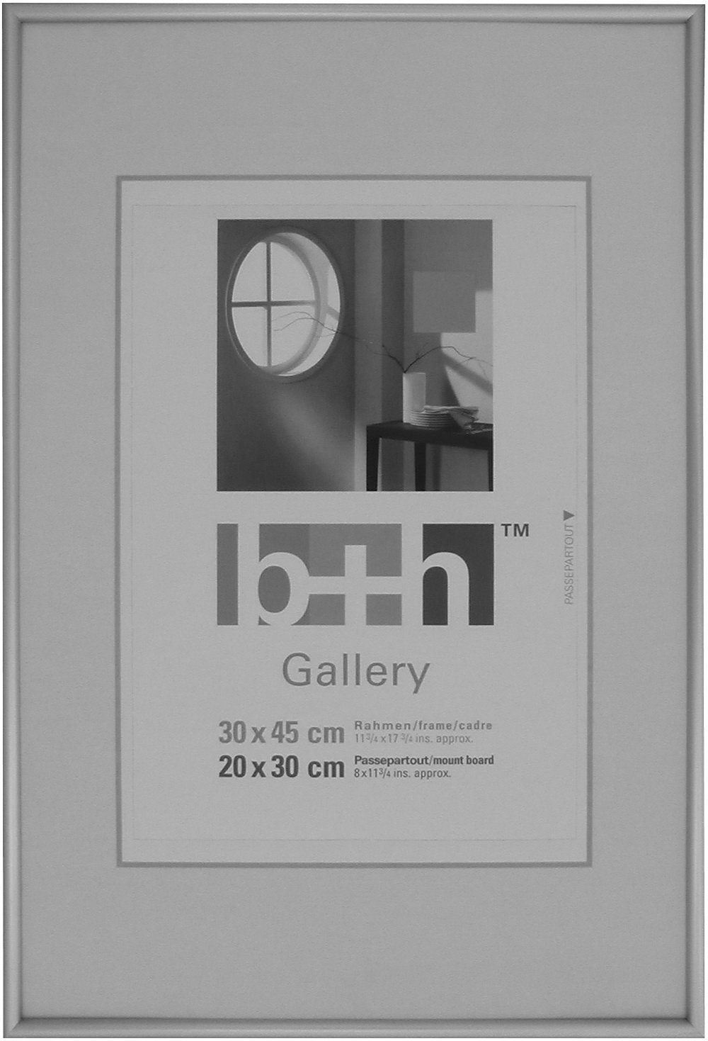 Oslo MasterLine Einzelrahmen Bilderrahmen Kunststoff Profil schmal Puzzlerahmen Portraitrahmen, Format 30 x 45 cm Hoch- und Querformat Rahmenfarbe stahl (graphit)