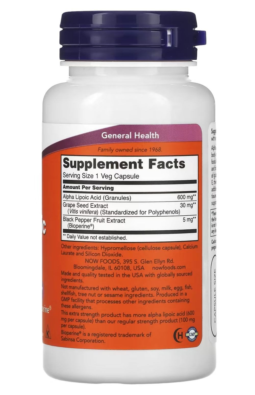 now foods Now Foods Alpha Lipoic Acid 600 mg – 60 veg. Kapseln Kapseln