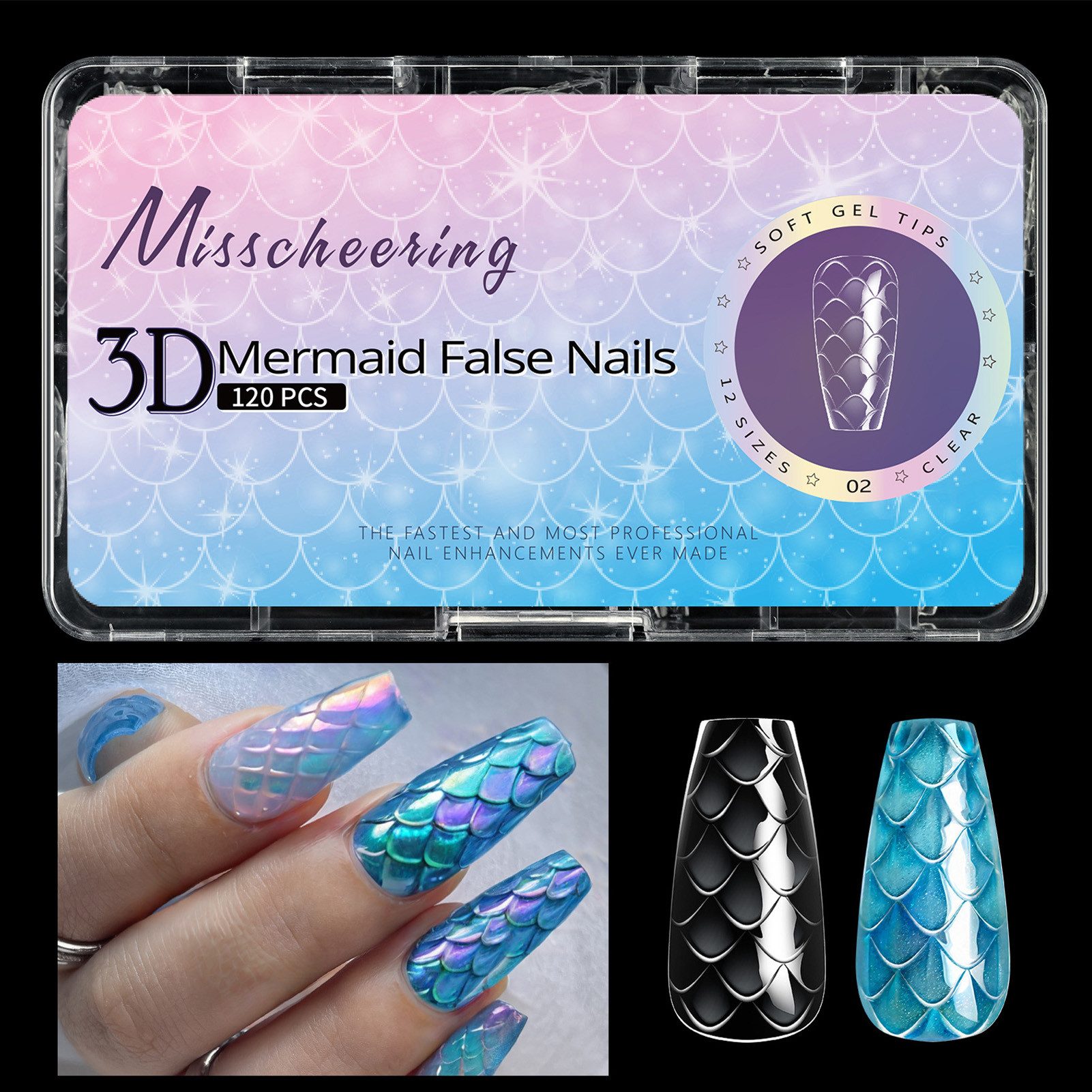 Jumpeak Kunstfingernägel press on nails,press on nails kurz,press on nails almond,Fingernägel, Spar-Set 120-tlg., Kein Kleber im Lieferumfang enthalten, press on nails square,fingernägel zum aufkleben,7 Größen,120/140 Stück