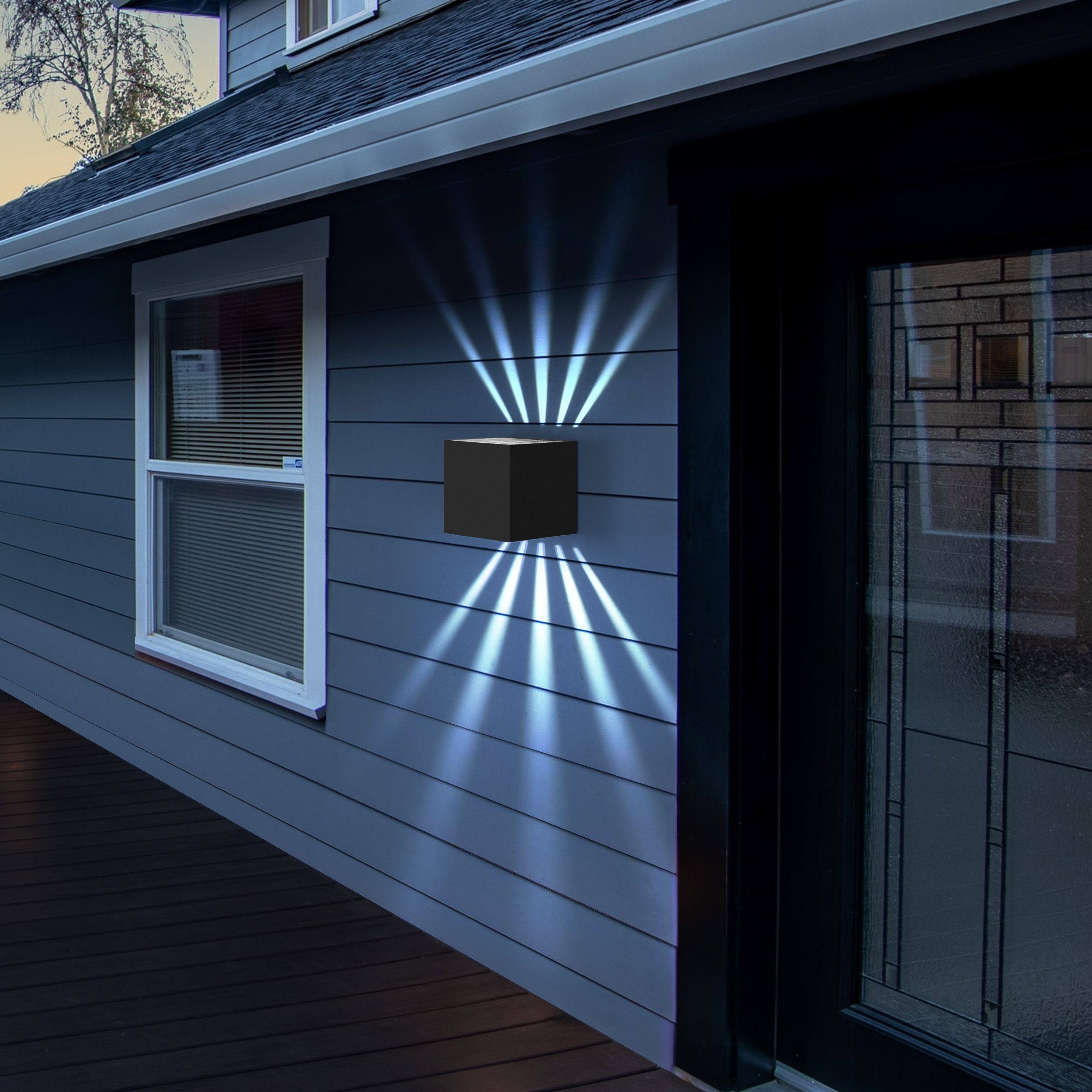 ZMH LED Wandleuchte 2 Stück LED Wandleuchte außen Wandlampe Innen, LED fest integriert – Bild 5 von 5