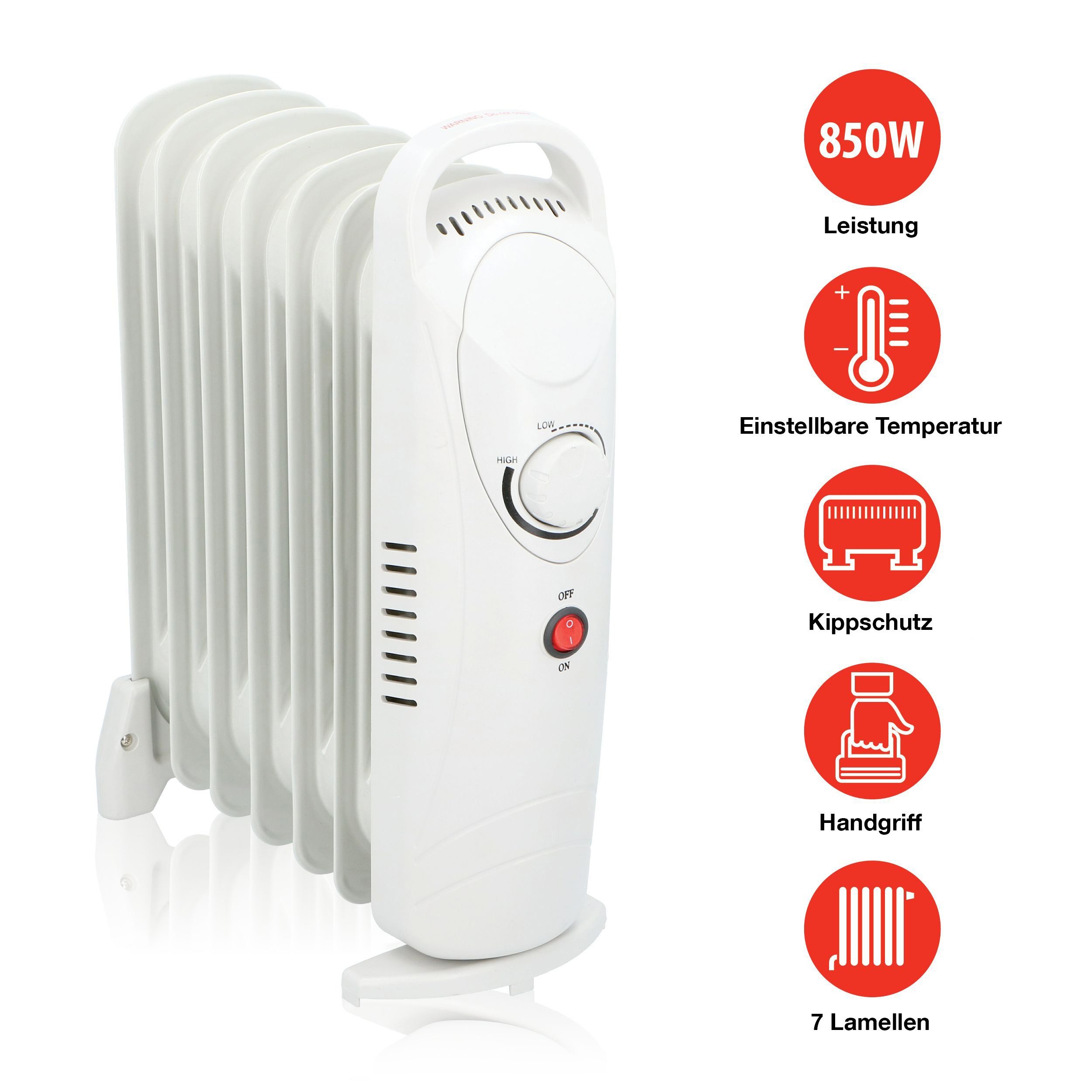 *Alpina* Ölradiator YL-B12-7A, 850 W, 7 günstig online kaufen