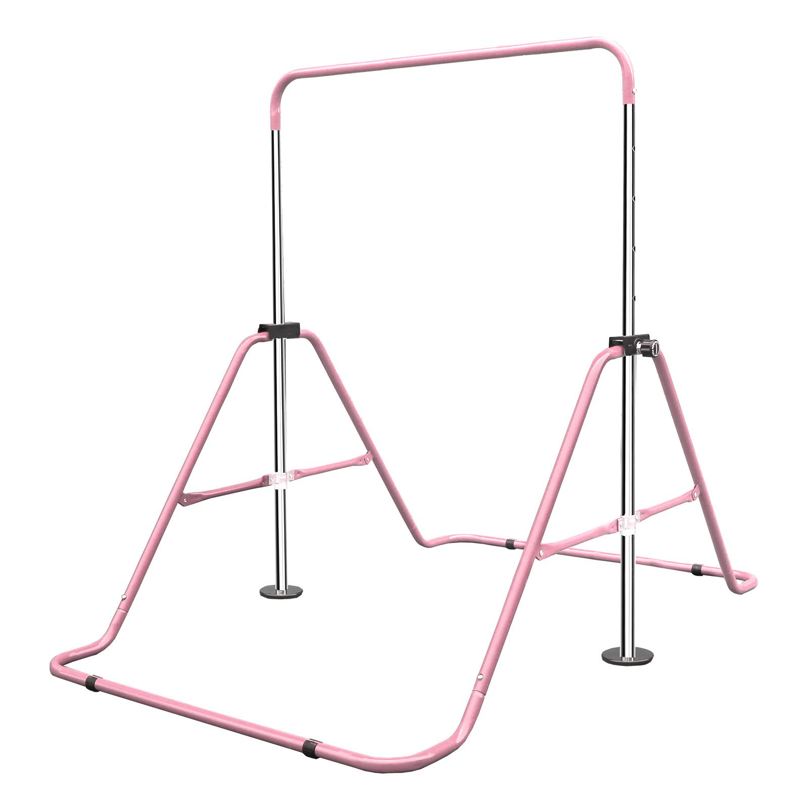 FANNOU Turnreck Kinder Gymnastik Reckstange mit Fitnessmatte, 5 verstellbare Höhen, 89cm-99cm-109.2cm-119.3cm-129.5cm