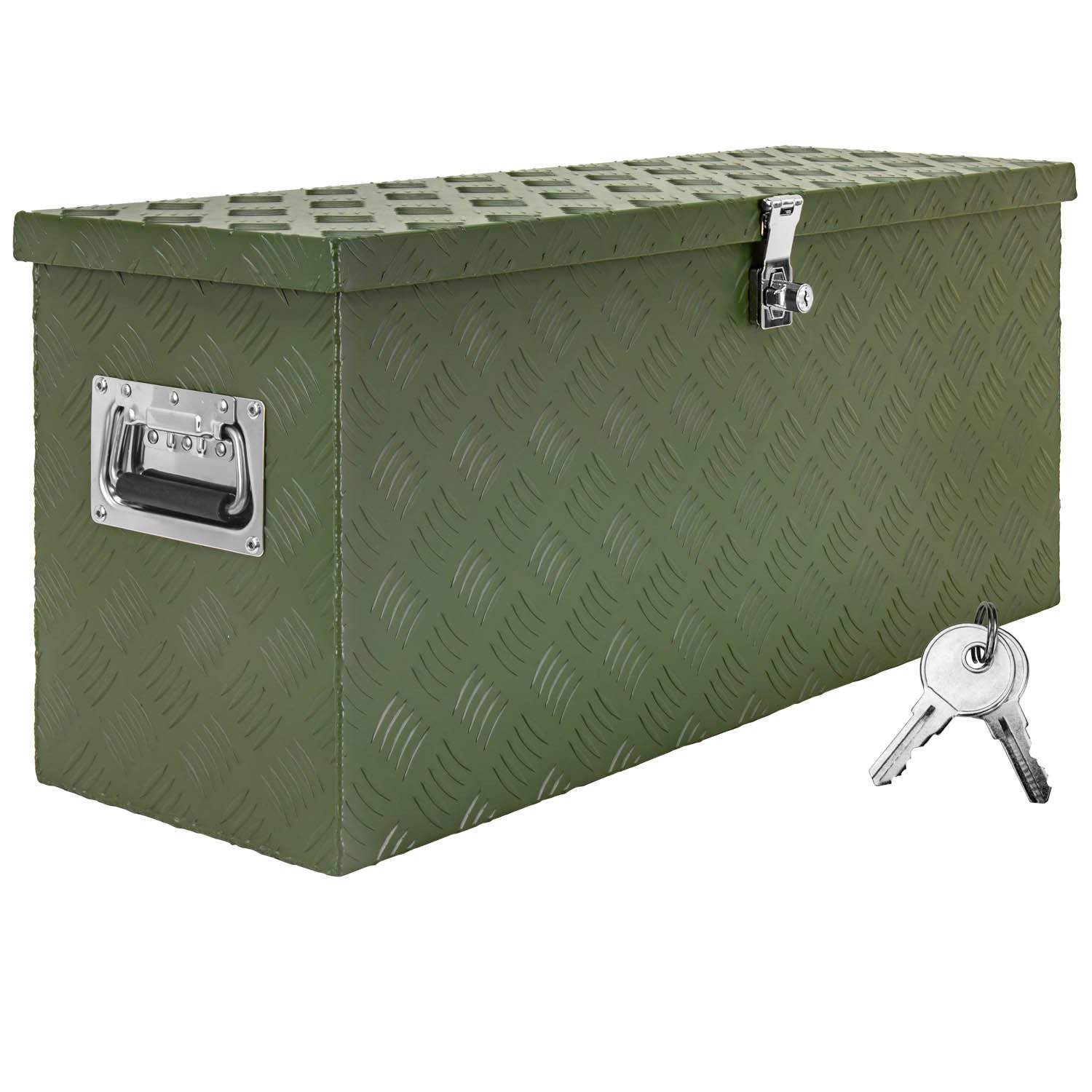 Anhänger-Deichselbox Deichselbox Werkzeugkasten Truckbox Alu Box Transportbox D055 Grün