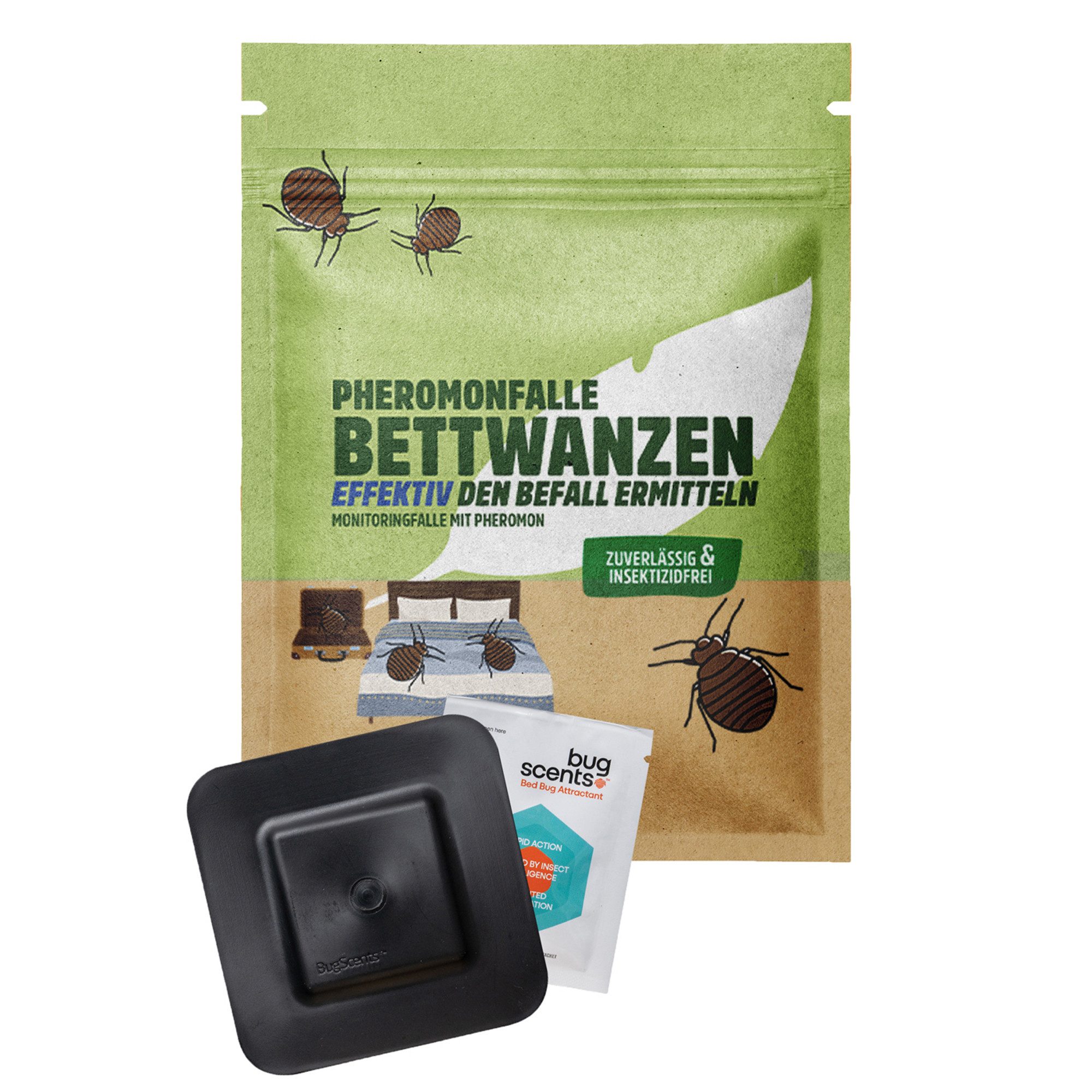 Futura-Shop Insektenfalle Profi Bettwanzenfalle mit Lockstoff, Natürlicher Lockstoff