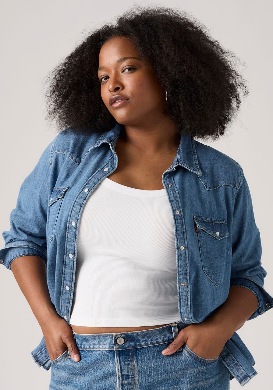 Levi's® Plus Jeansbluse PL ULTIMATE WESTERN T3 mit Taschen