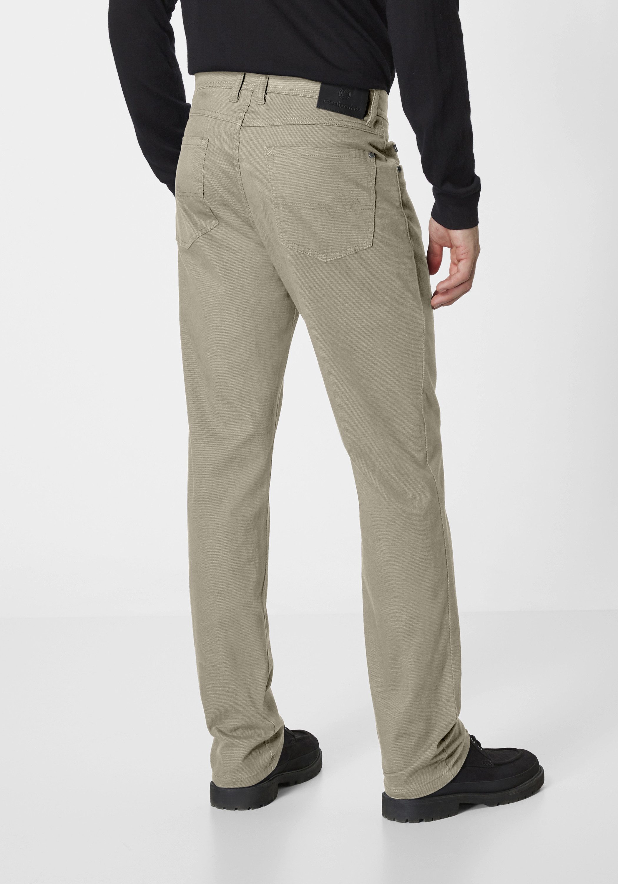 Redpoint Stoffhose MONTREAL Straight Fit Stoffhose mit Dehnbund und dezentem Printmuster