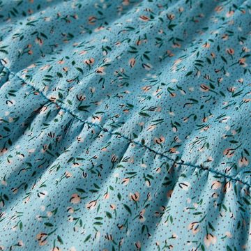 vidaXL A-Linien-Kleid Kinderkleid mit langen Ärmeln Blau 116