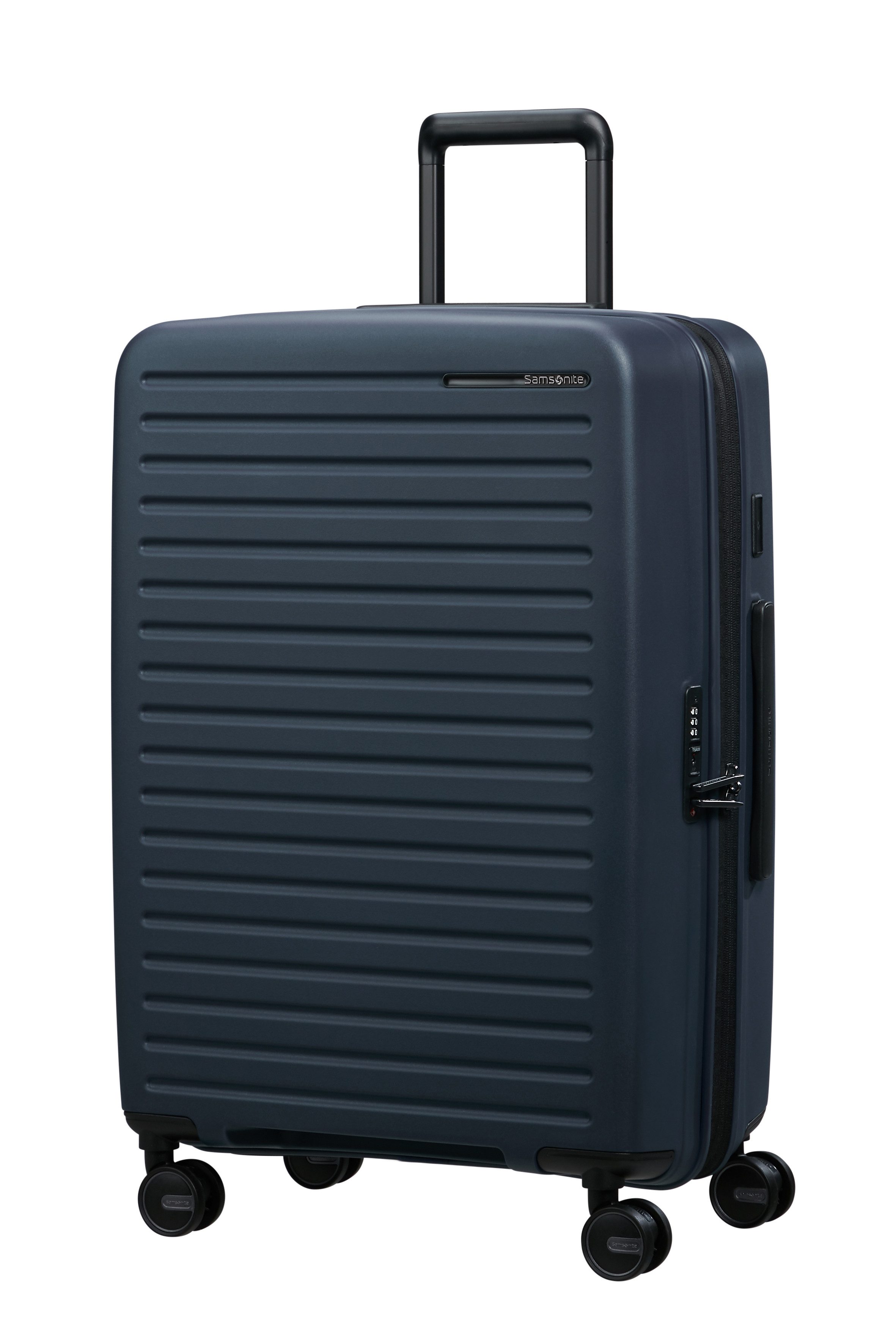 Samsonite Hartschalen-Trolley RESTACKD, 4 Rollen, mit fester Trennwand und verstellbaren Packgurten