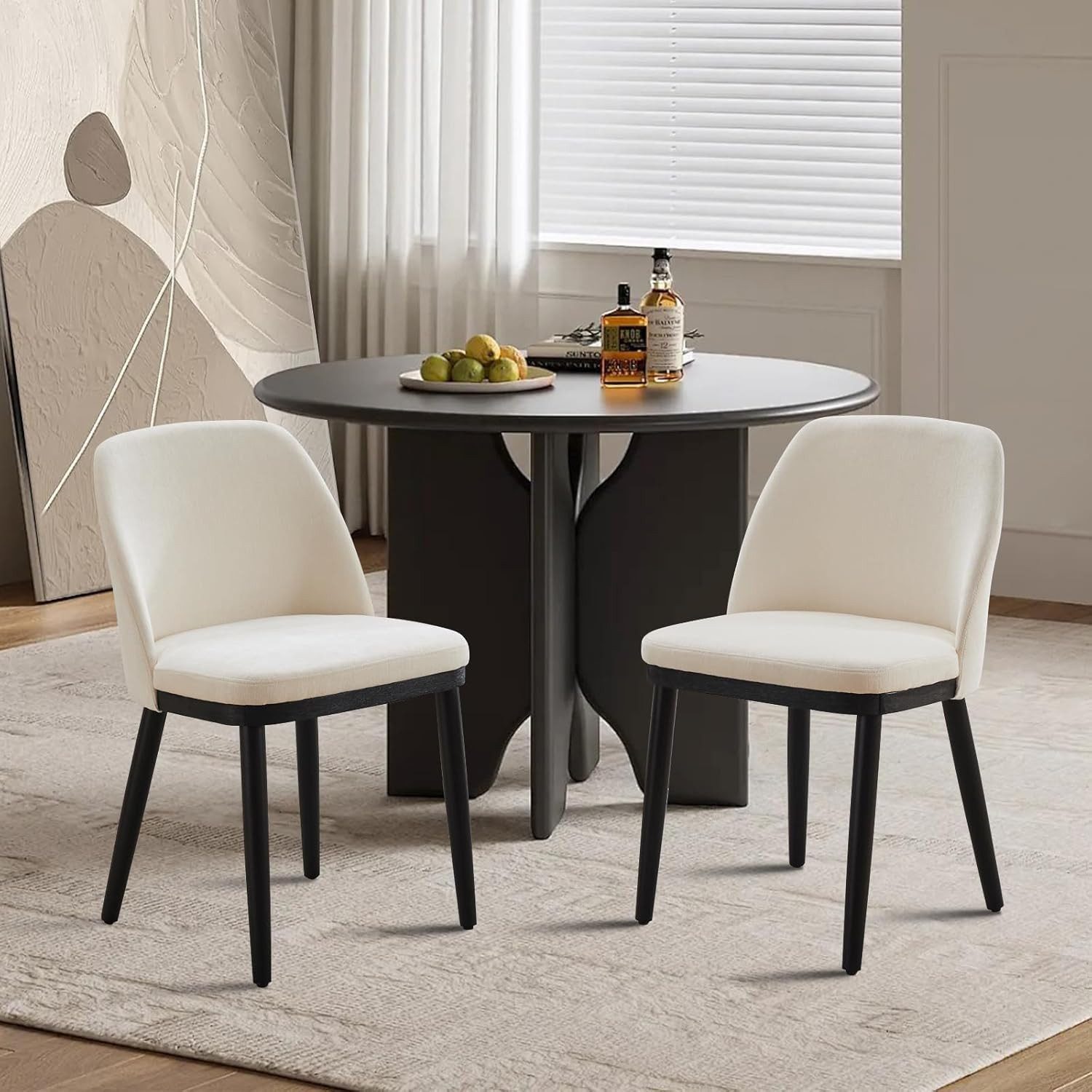 GarveeMore Esszimmerstuhl SET 2/4/6 Leinen Stoff günstig online kaufen