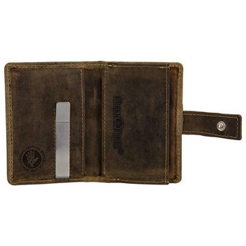 Greenburry Geldbörse Vintage Leder Kartenhalter Dollarclip Geldklammer RFID 1642