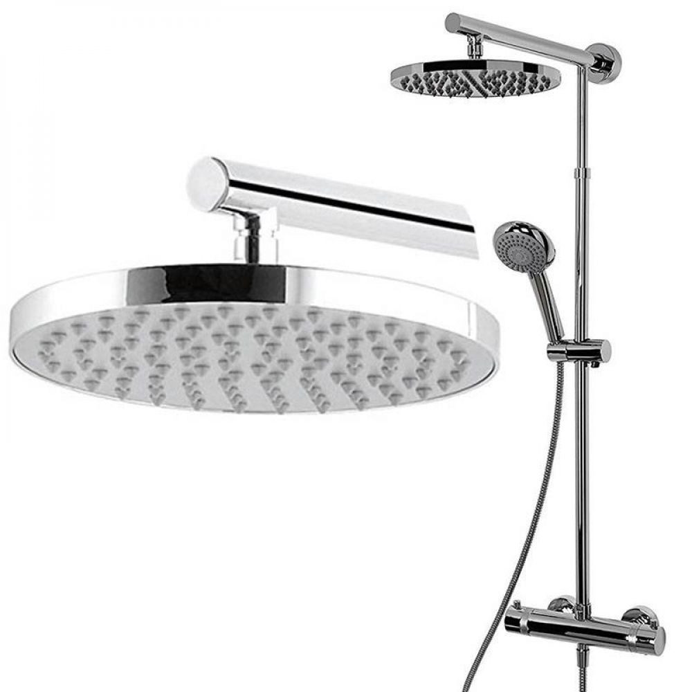 Schulte Brausegarnitur Schulte Duschmaster Rain Chrom mit Thermostat D9640
