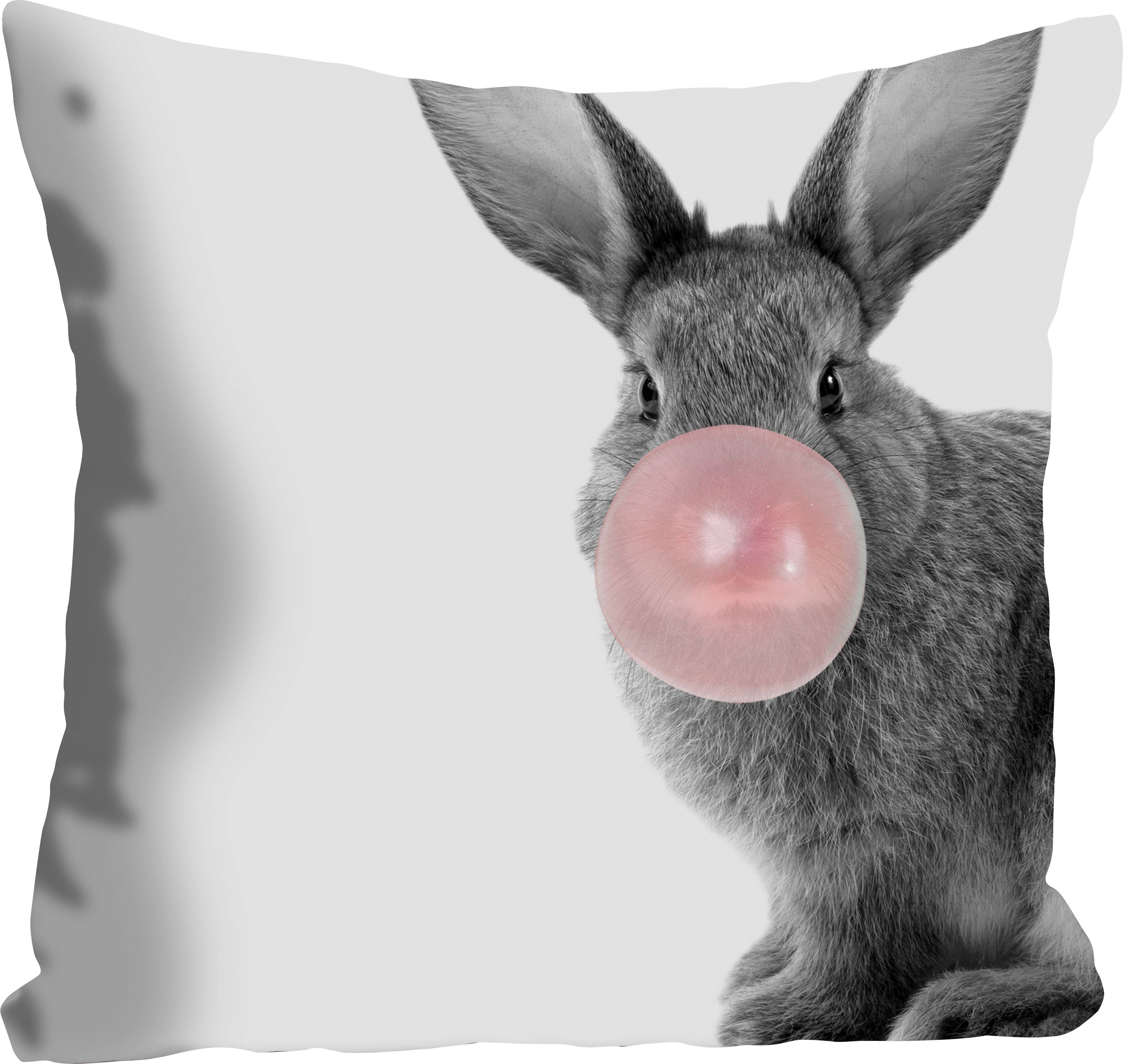 queence Dekokissen Bunny Gum, mit einem Hasen mit Kaugummi. € 24,04