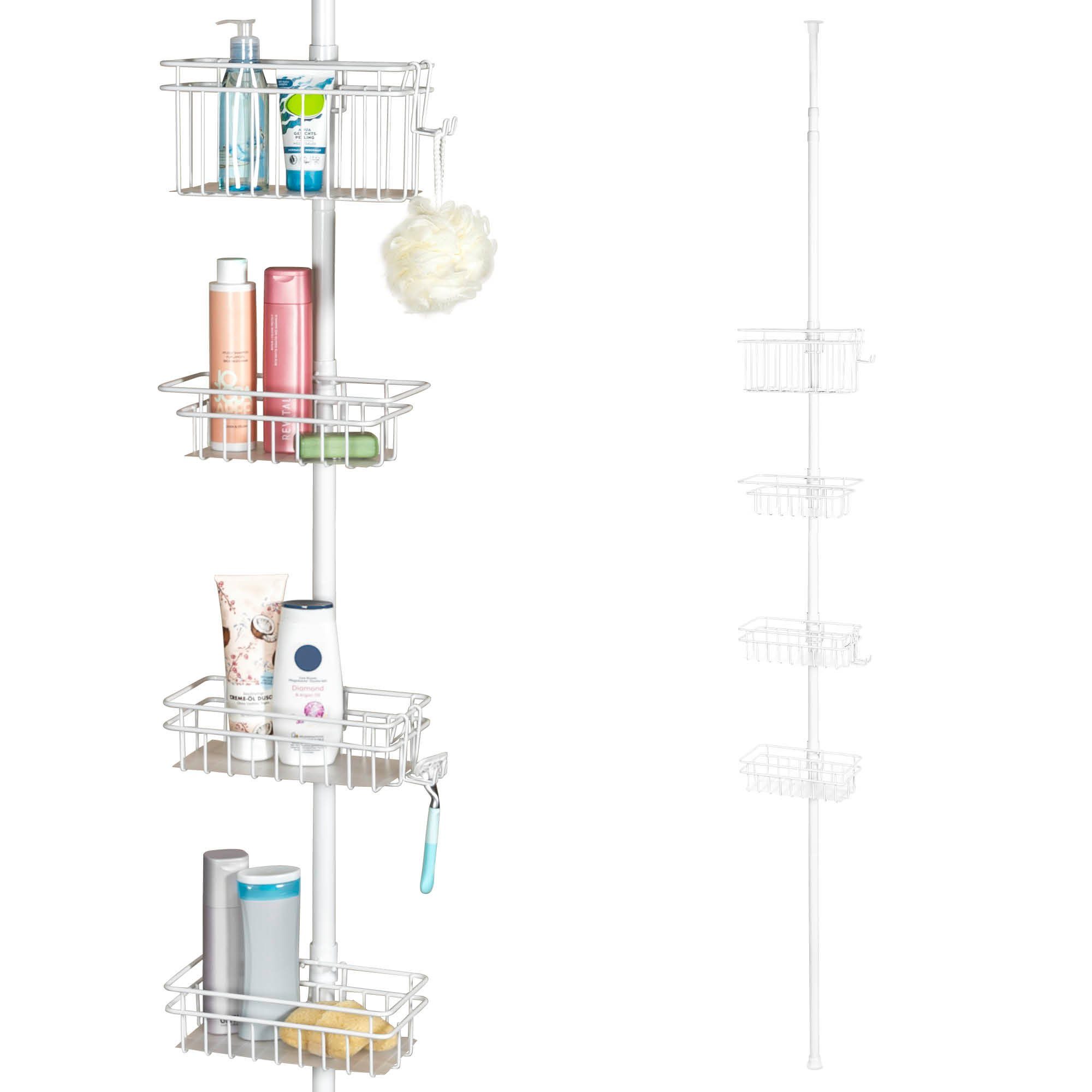 ca. Duschregal Teleskop-Badregal, weiß max. Teleskopregal 290 Körbe cm bremermann 4 bis