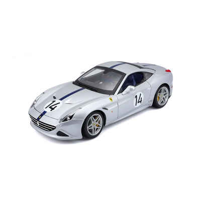 Bburago Modellauto Ferrari California T The Hot Rod (silber), Maßstab 1:18, detailliertes Modell