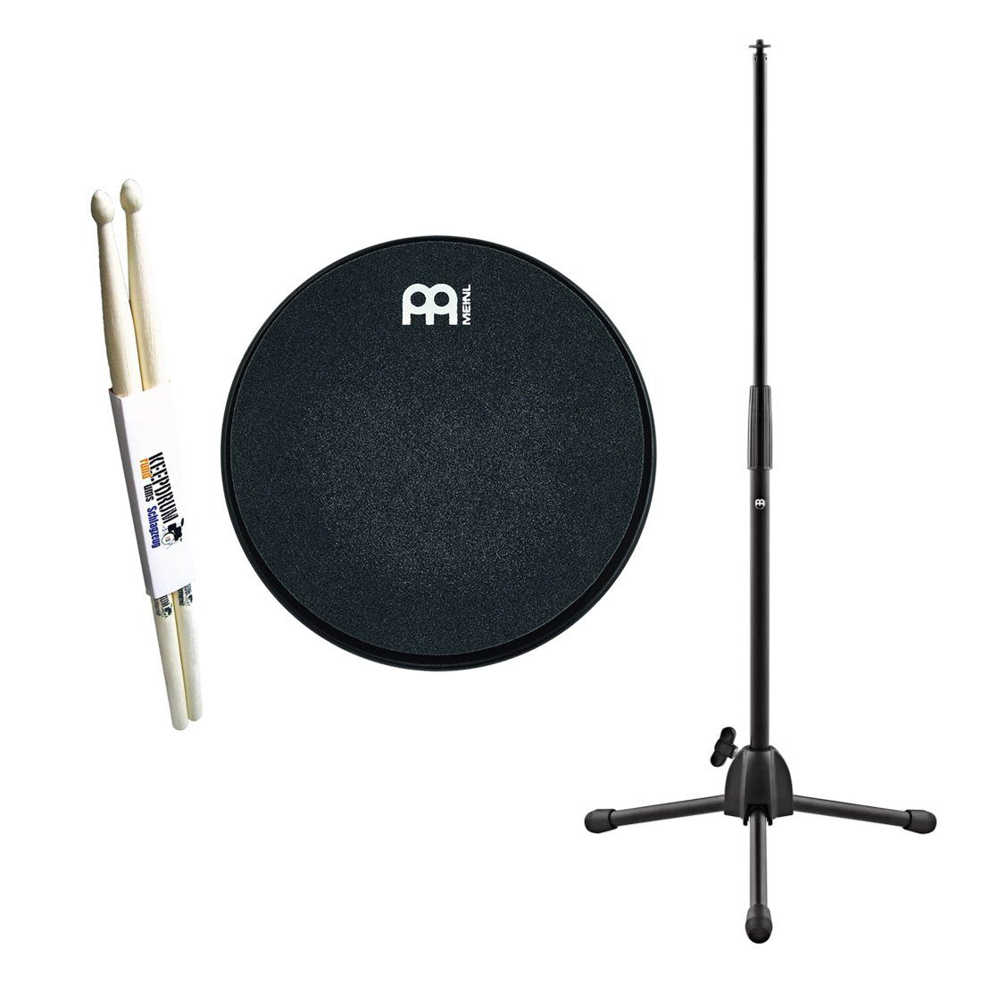 Schlagzeug Meinl MMP12BK Practice Pad mit Ständer mit Sticks