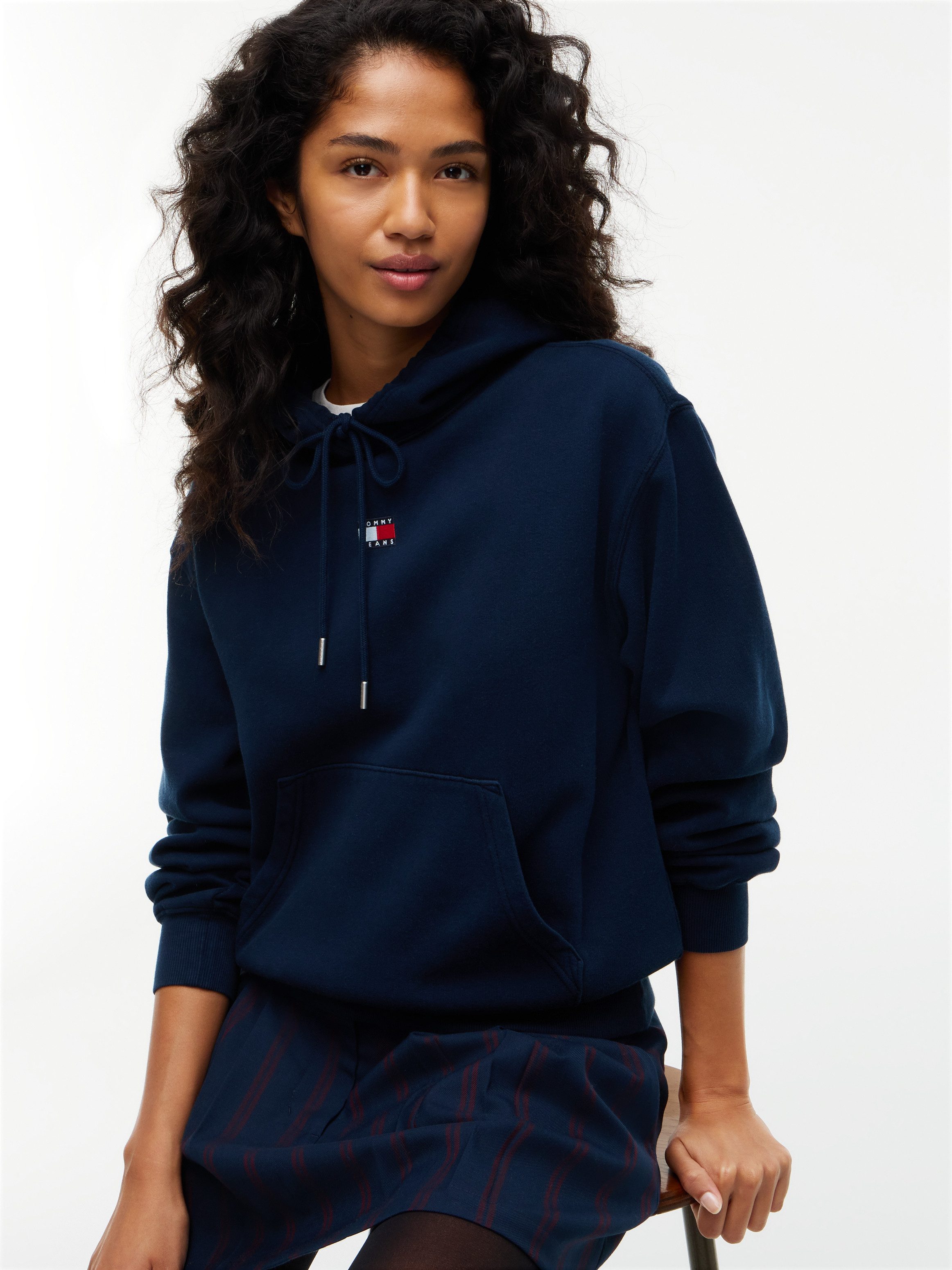 Tommy Jeans Kapuzensweatshirt TJW BADGE HOODIE EXT Baumwollmischung