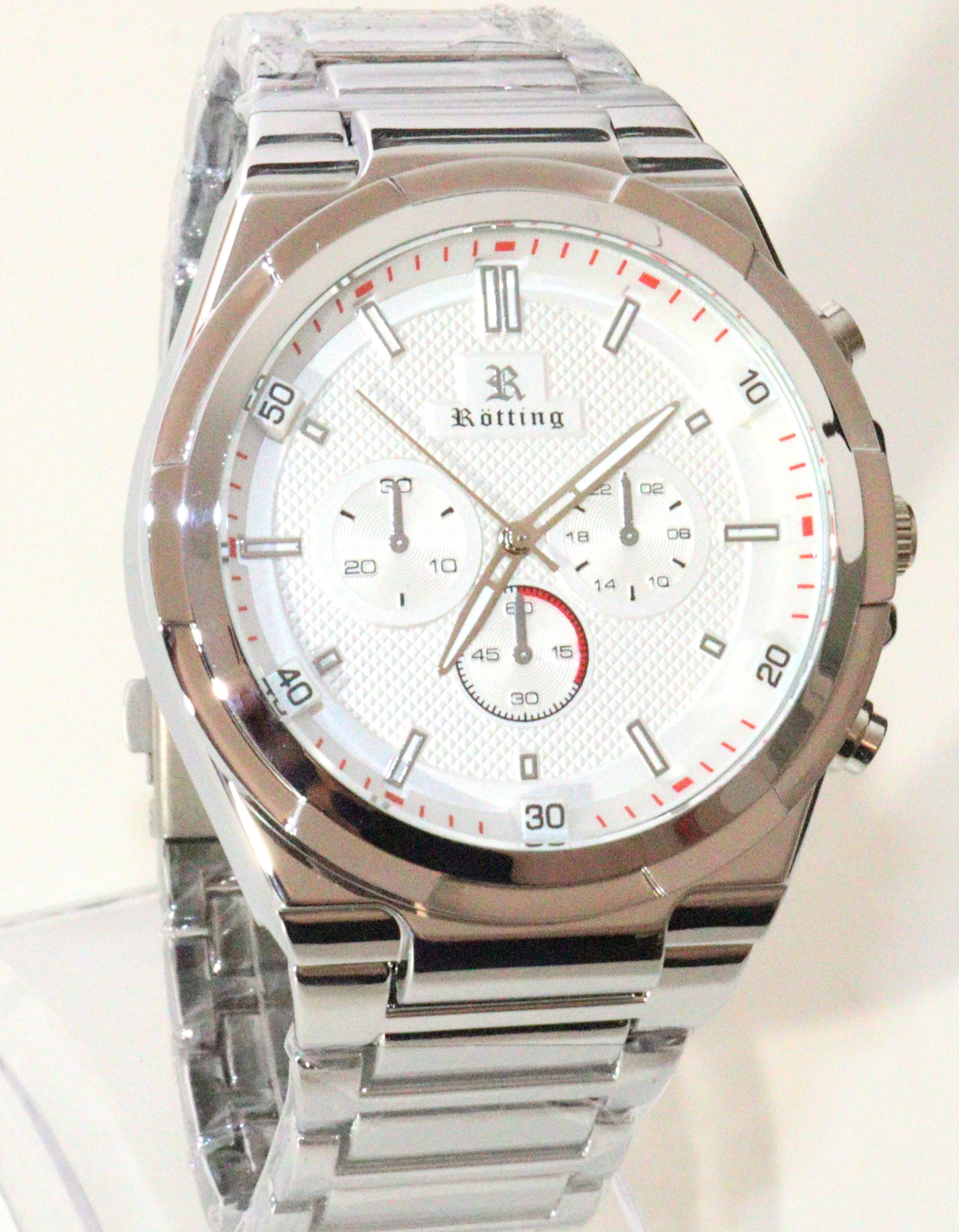 Rötting Design Quarzuhr Herrenuhr weißes Ziffernblatt günstig online kaufen