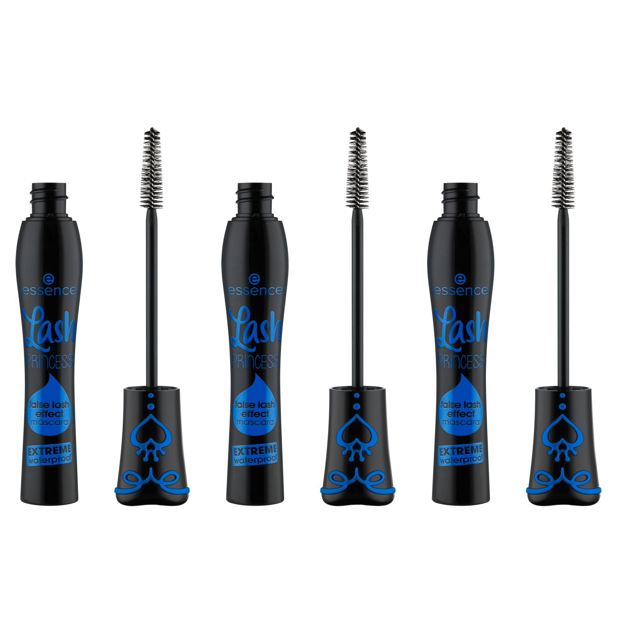 Essence Mascara Lash PRINCESS false lash effect mascara EXTREME waterproof, 3-tlg.