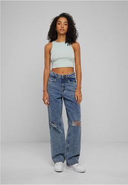 URBAN CLASSICS T-Shirt Ladies Organic Cropped Rib Top